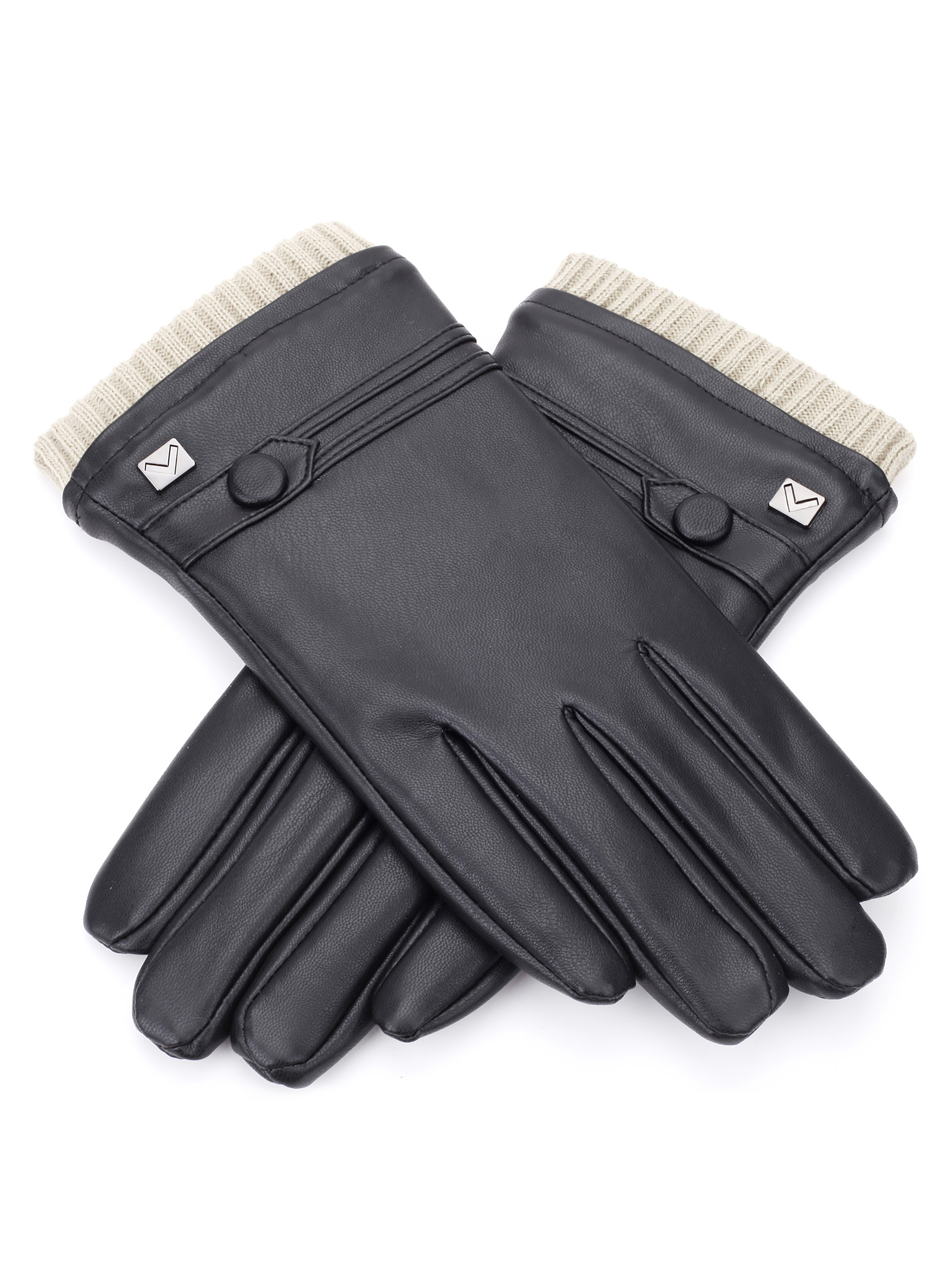 Men's Button Touchscreen Lined  Winter Gloves