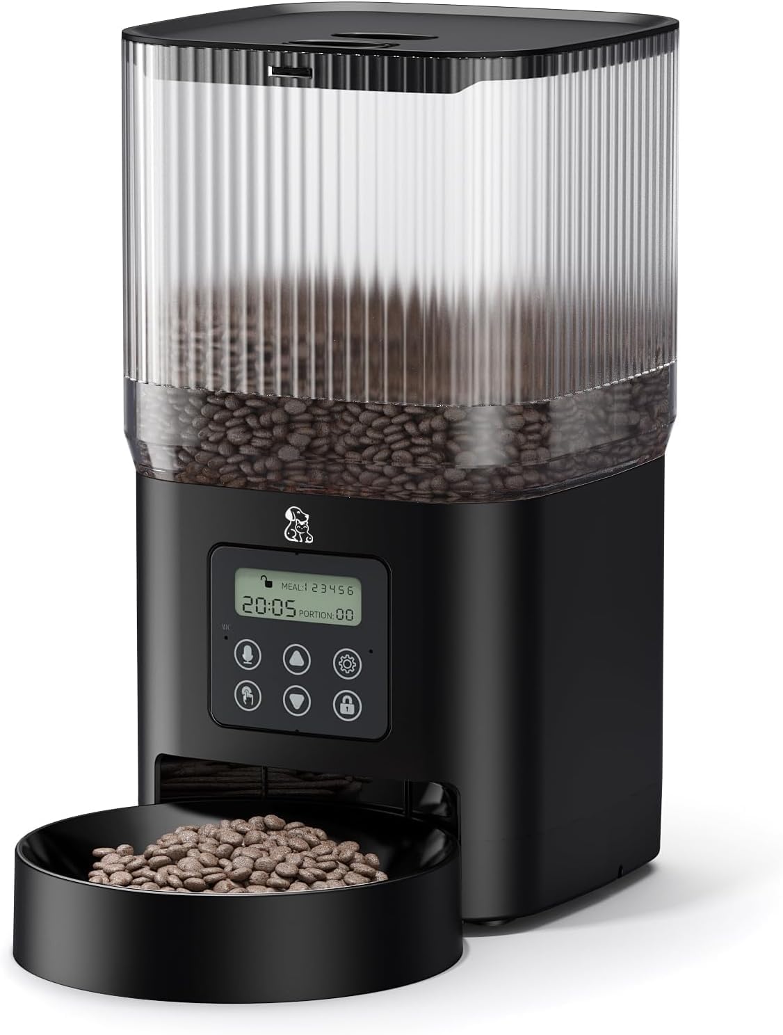 Olelica Automatic Cat Food Dispenser,Automatic Dog Feeder 5L, FT90 - Black
