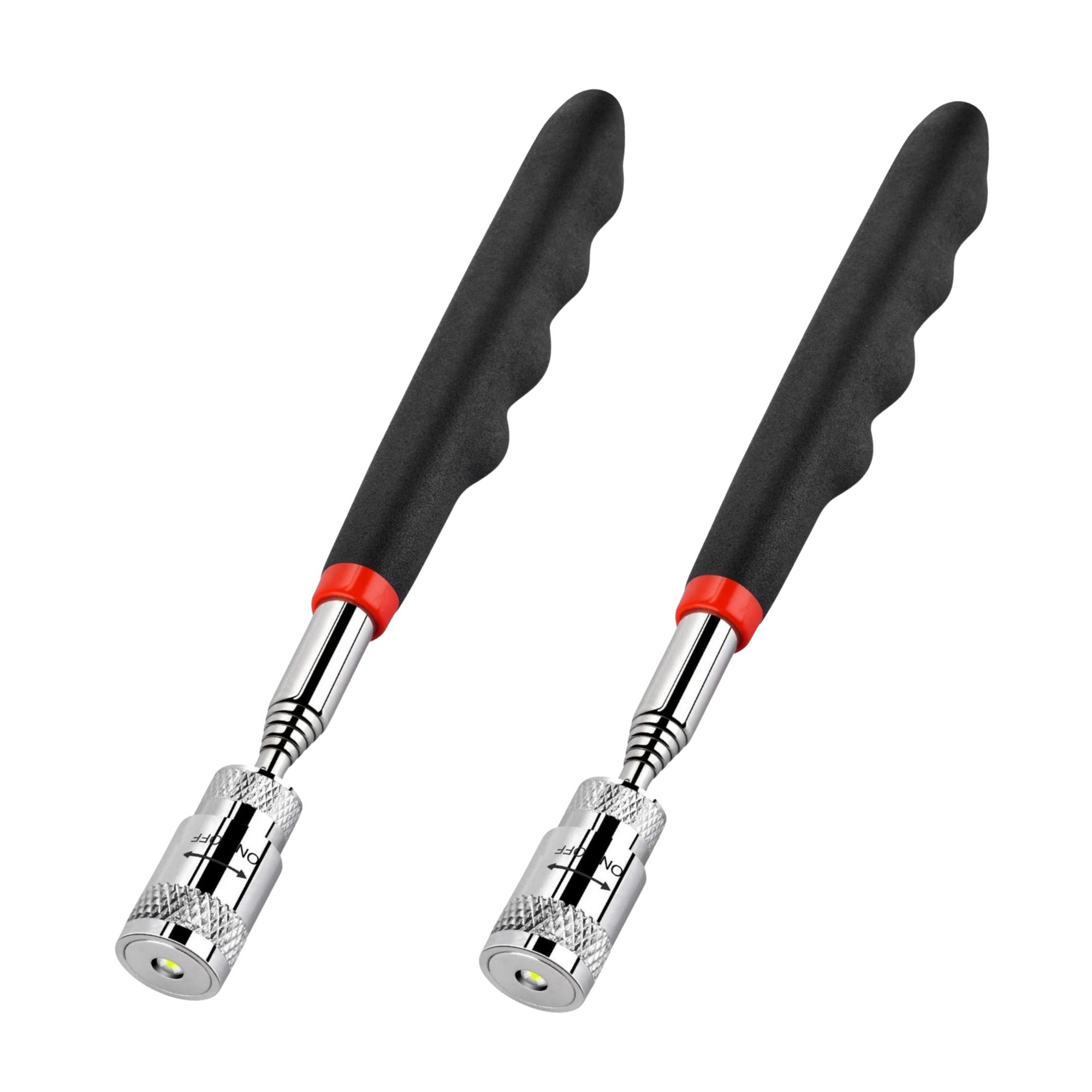 2-Pack Magnetic Pick-Up Tool with LED Light – 31" Telescoping Reach