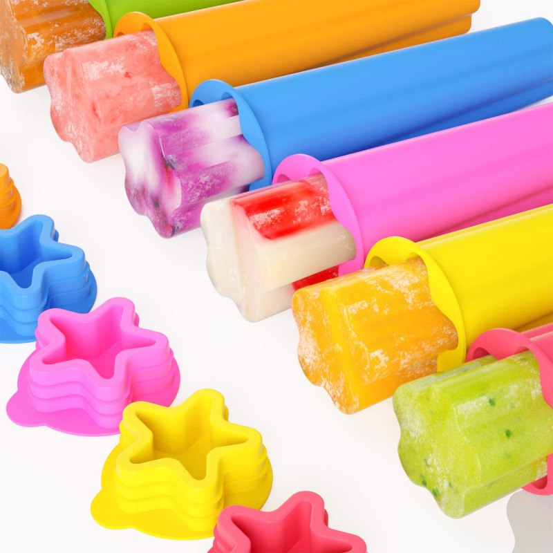 Joyoldelf – 6 Pack Silicone Ice Star Shaped Popsicle Molds
