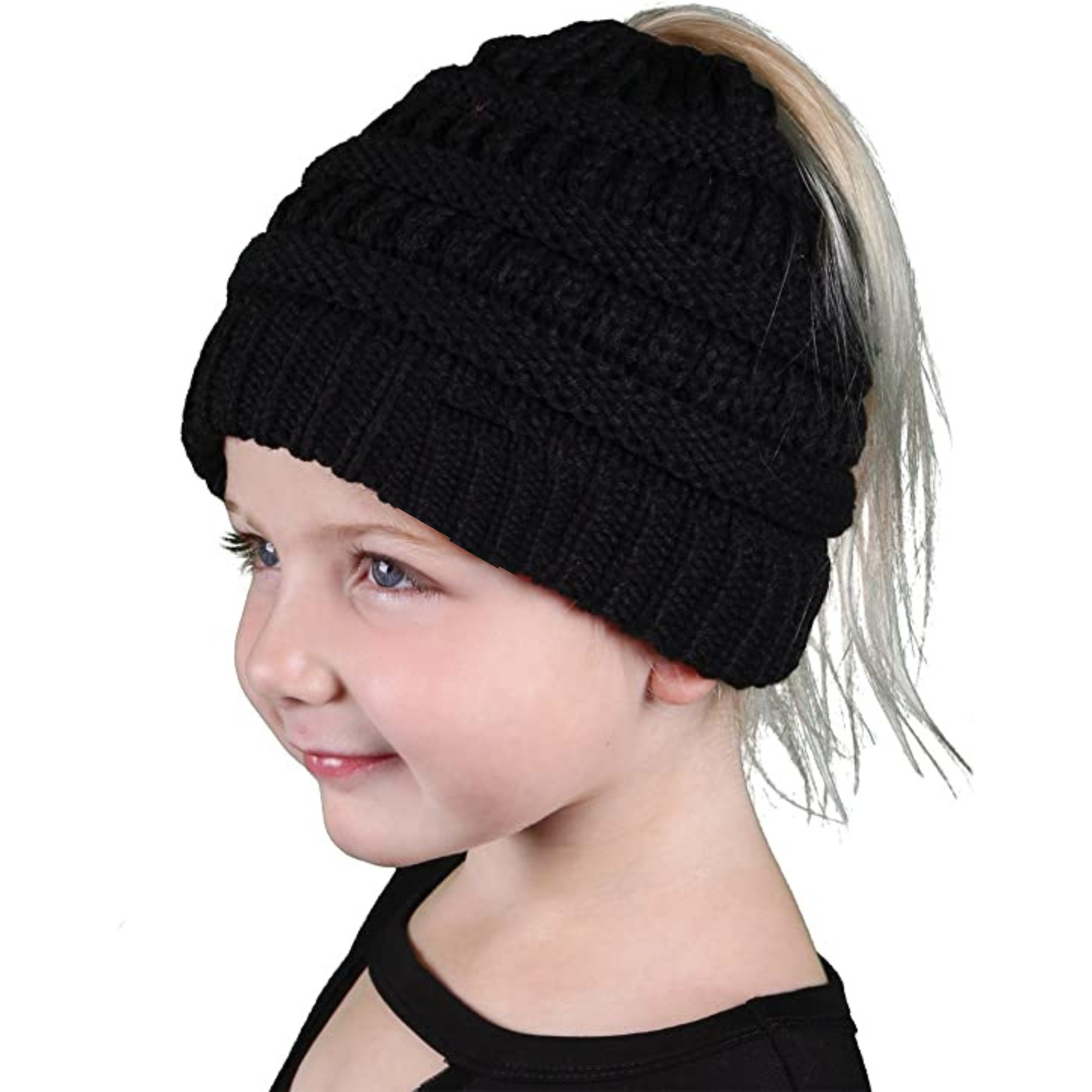 4-Pack Girl's Junior Ponytail Hat