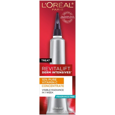 L'Oreal Paris Revitalift Derm Intensives, Pure Vitamin C Concentrate Serum, Fragrance Free, 1 oz