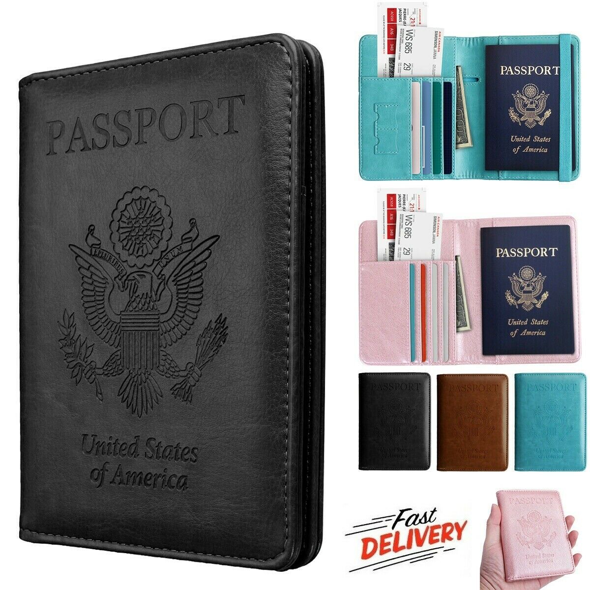 RFID Wallet Passport Holder - 4 Colors