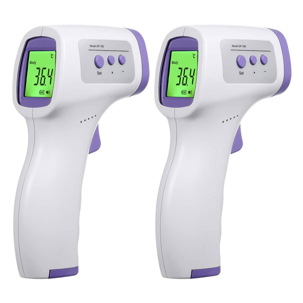 2-Pack: Forehead Thermometer LCD Screen IR Digital Non-Contact Infrared