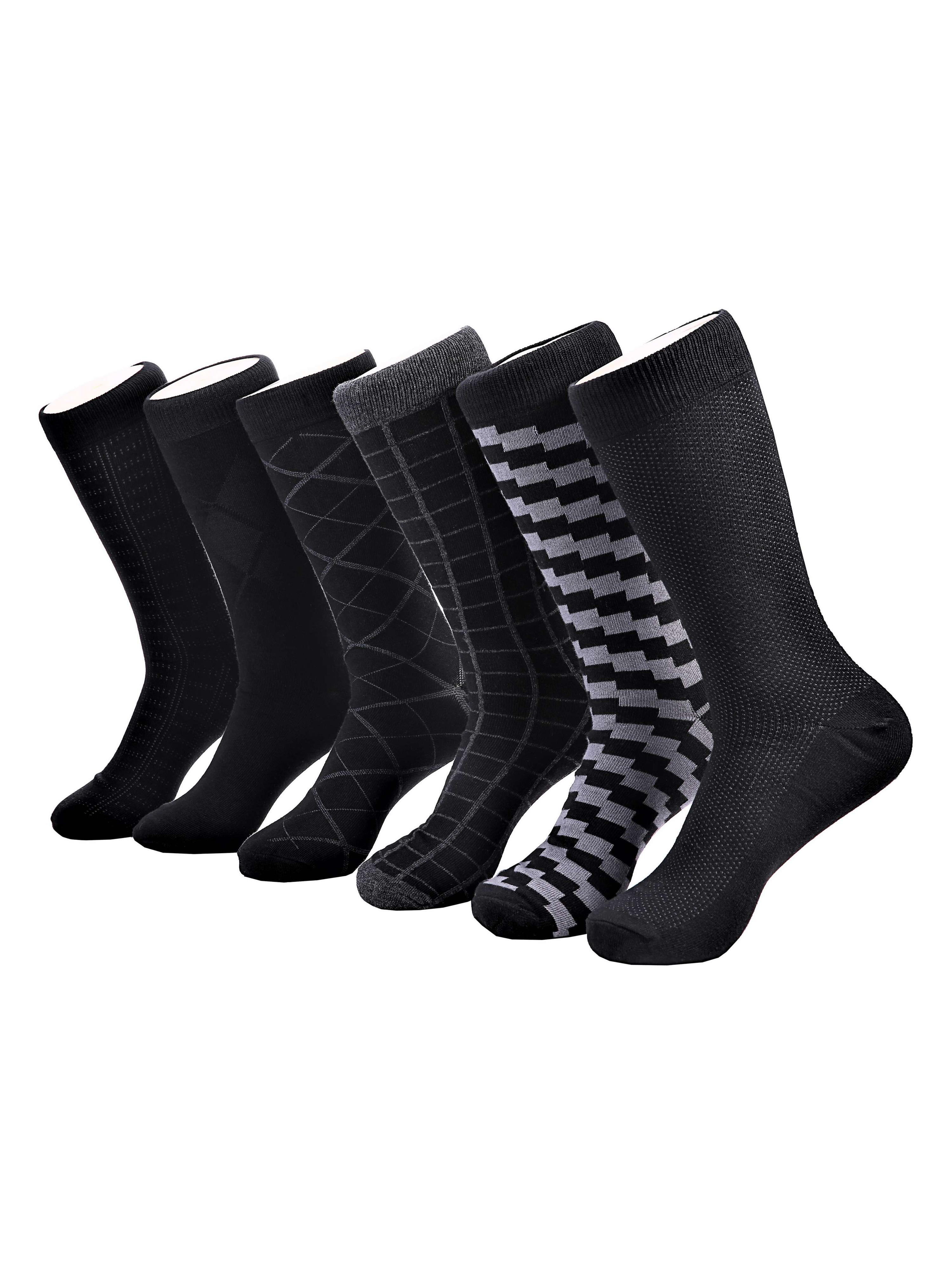 Men's Modern Collection Dress Socks 6 Pack