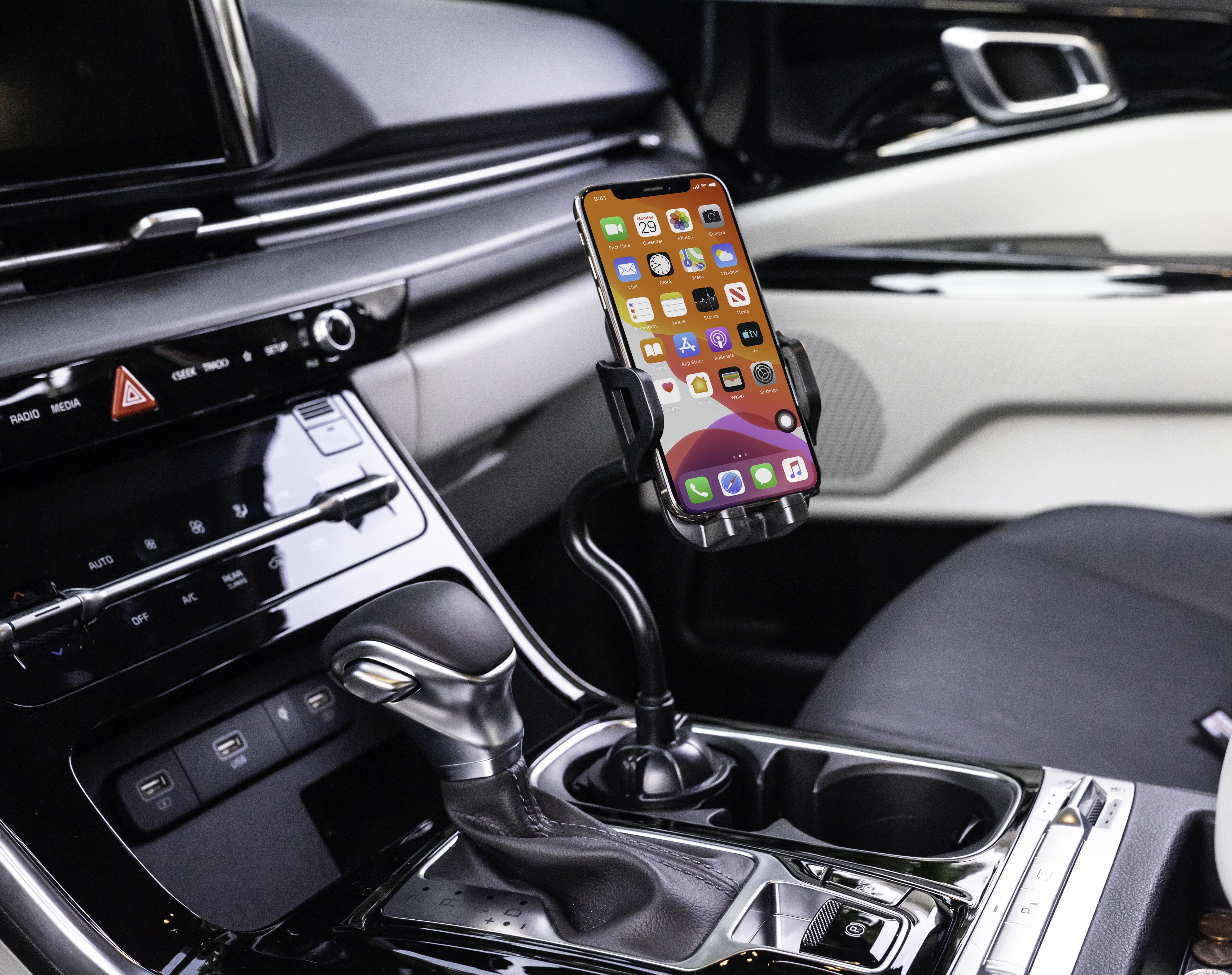 Car Cup Holder Phone Mount adjustable Gooseneck Phone Stand