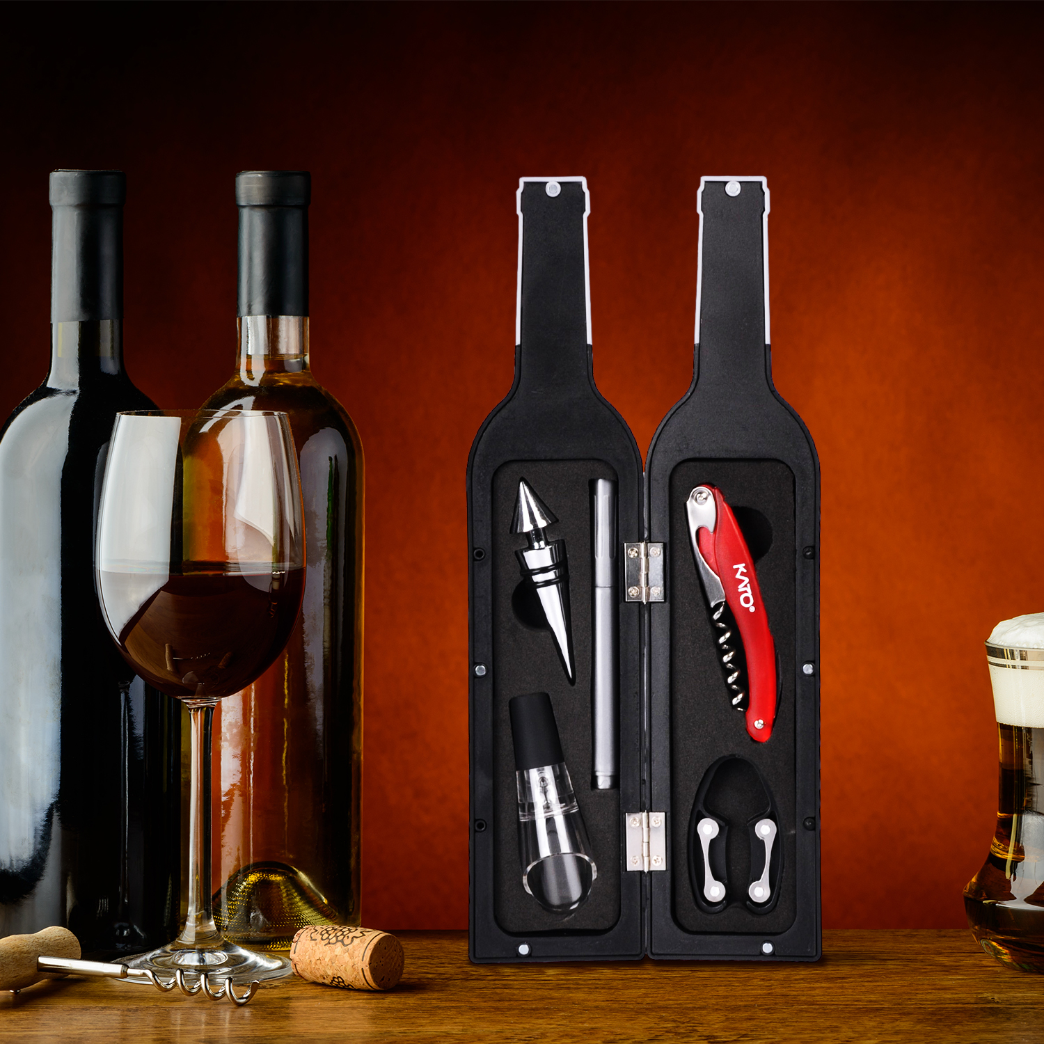 7 Piece Kato Wine Accessories Gift Set Tanga