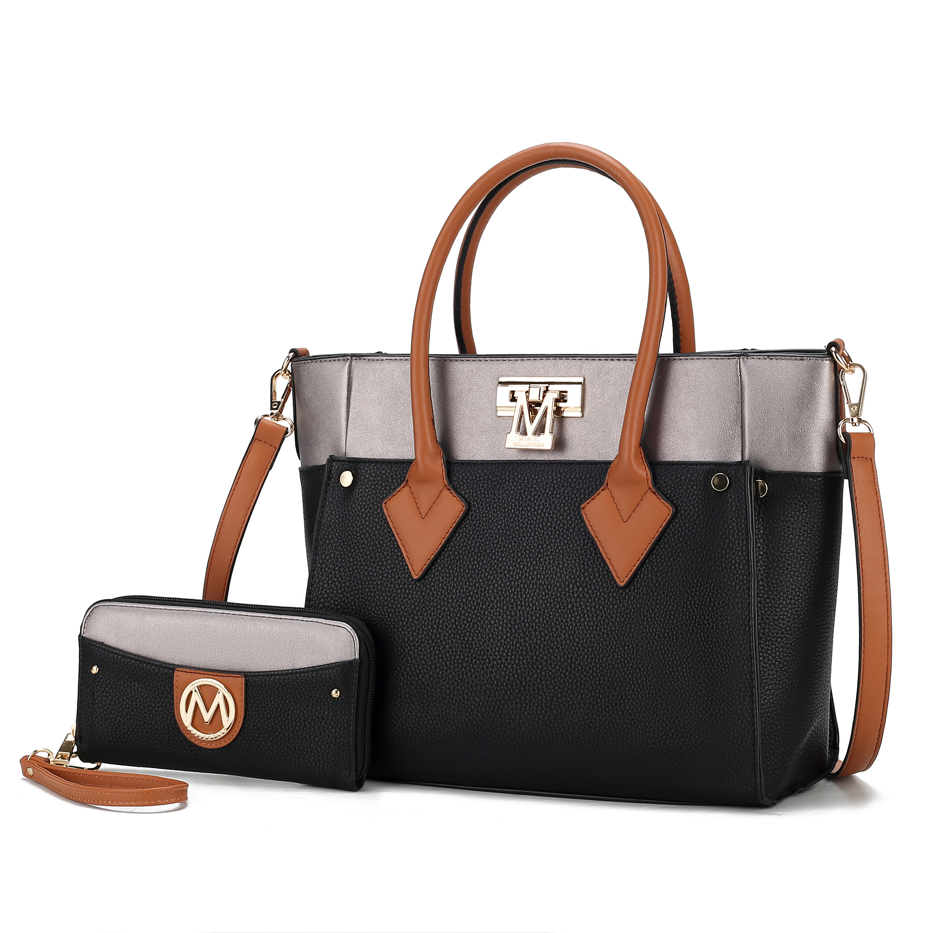 MKF Collection Brynlee Color-Block Women’s Tote Bag with Wallet by Mia K