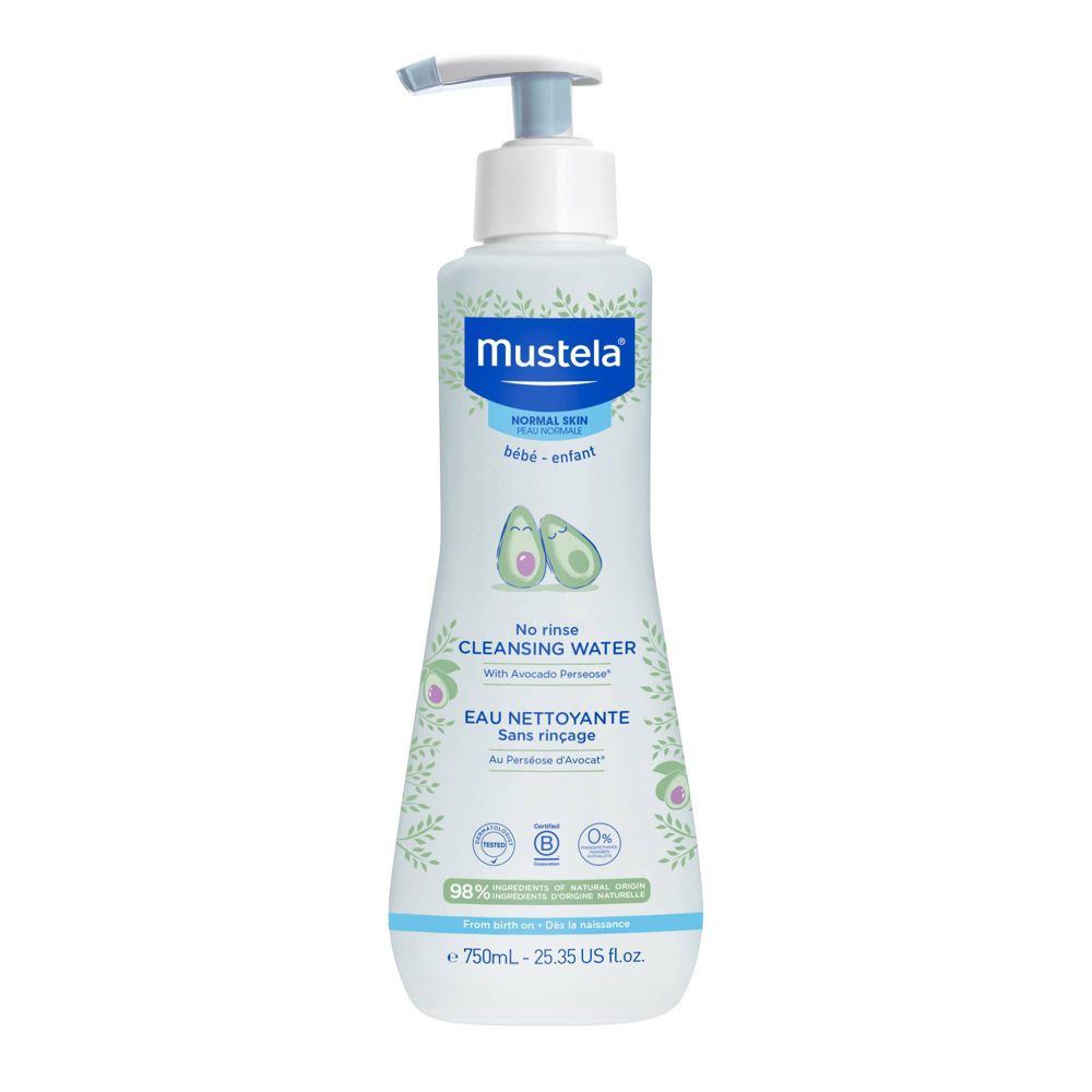 Mustela No Rinse Cleansing Baby Micellar Water - 25.35 fl oz: Hypoallergeni