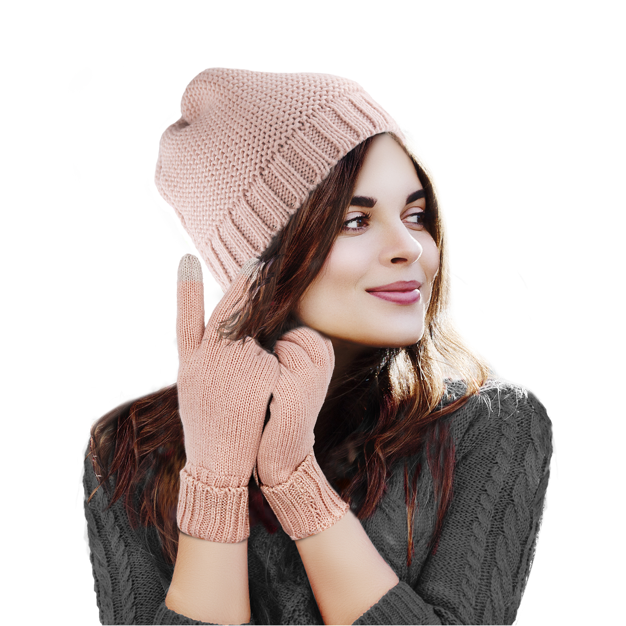 Market & Layne Beanie and Gloves for Women – Perfect Winter Gifts for Women, Warm & Stylish