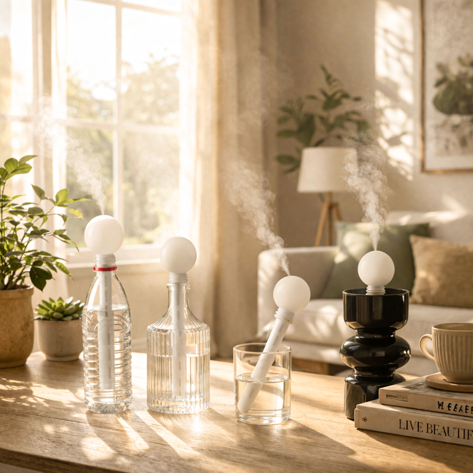 Rechargeable Portable Humidifier Stick with Night Light