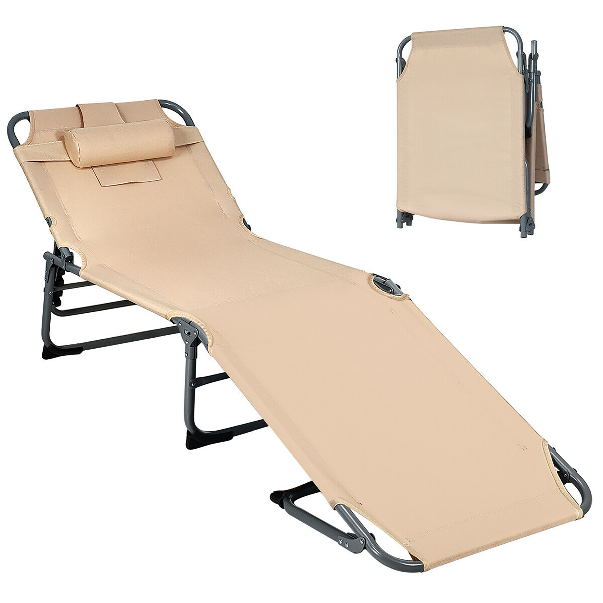 Foldable Lounge Chair Adjustable Folding Recliner