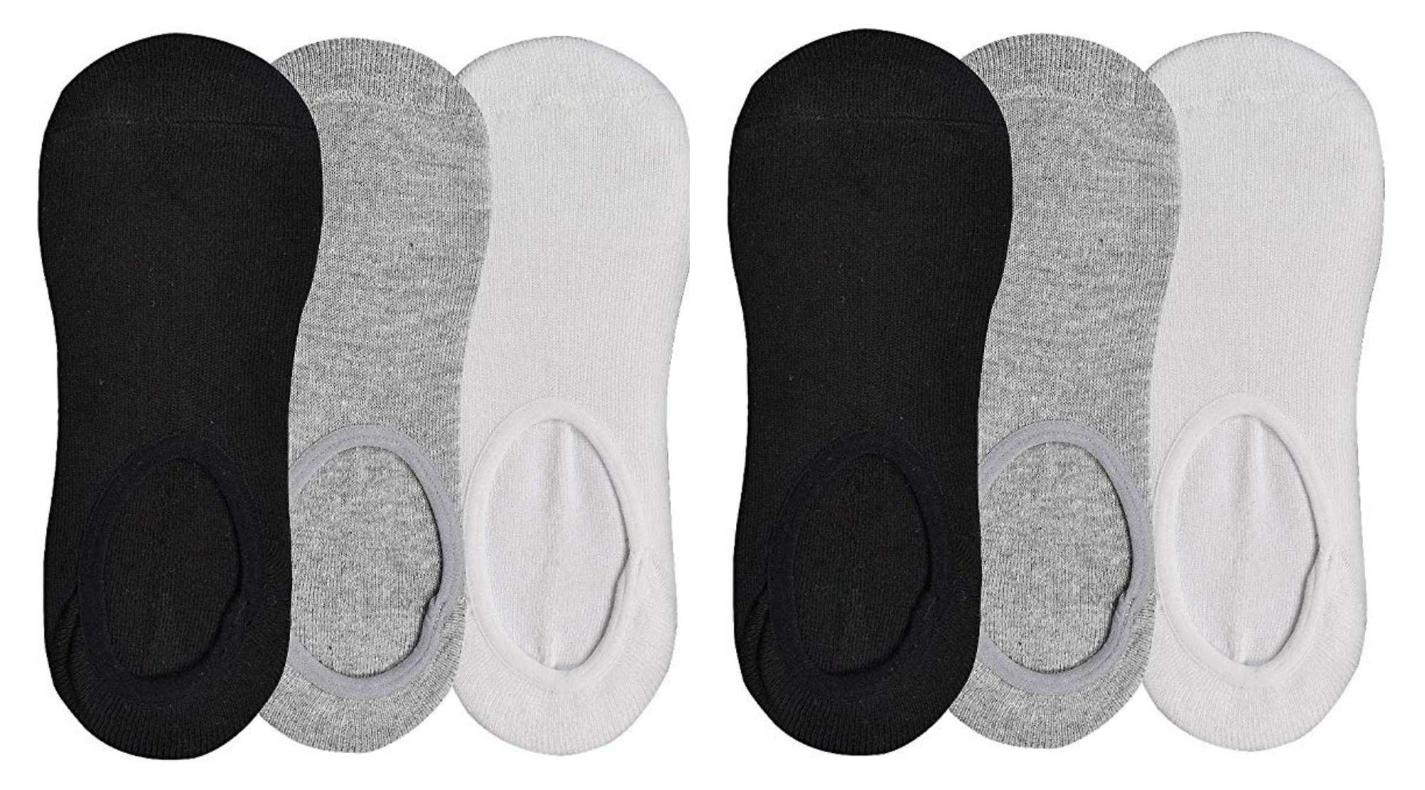 6 Pairs Men's Everlast Assorted Half-Cushion Liner Socks