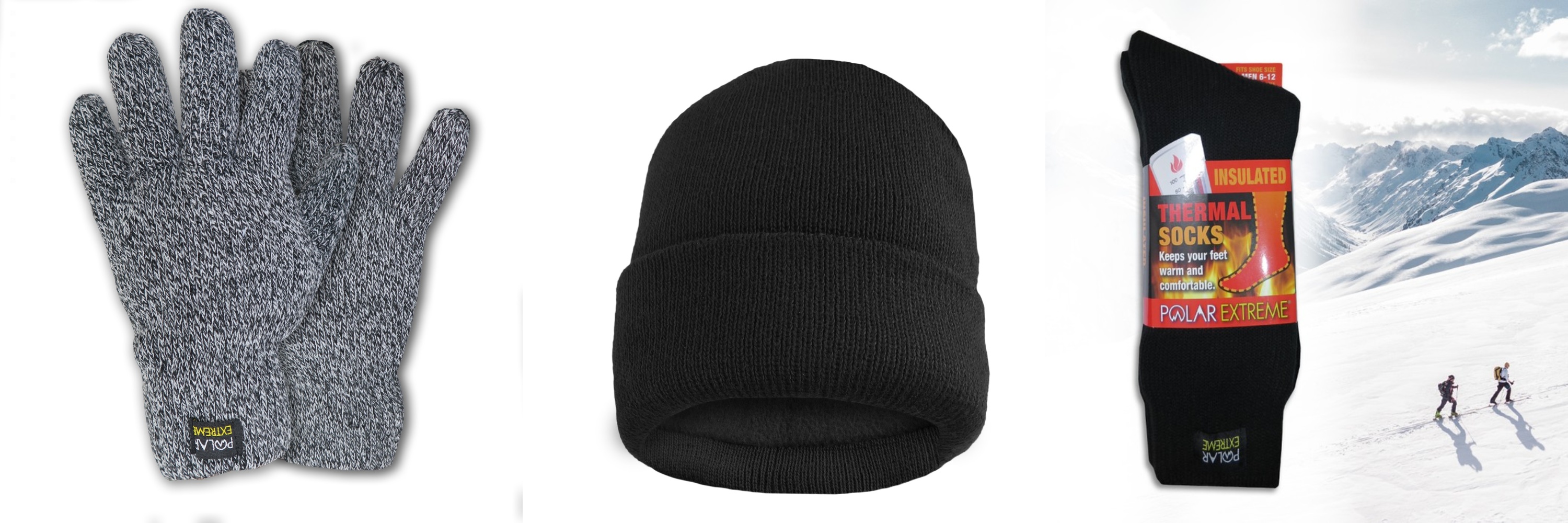 Polar Extreme Insulated Hat Thermal Socks And Thermal glove Gift set
