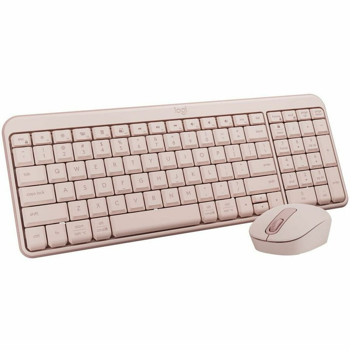 Refurbished Logitech MK250 Bluetooth Wireless Mouse and Keyboard Combo - Rose