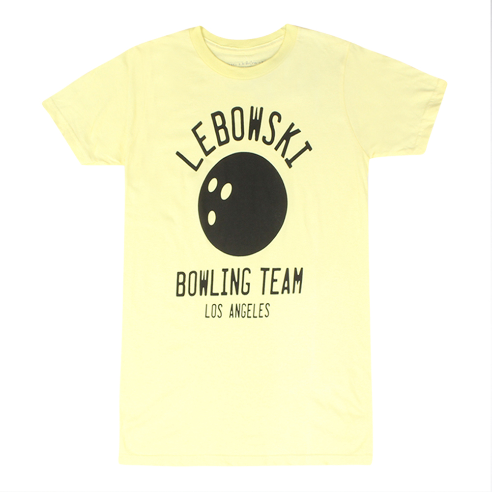 The Big Lebowski Bowling Team Los Angeles Men's Yellow Tshirt LOLShirts