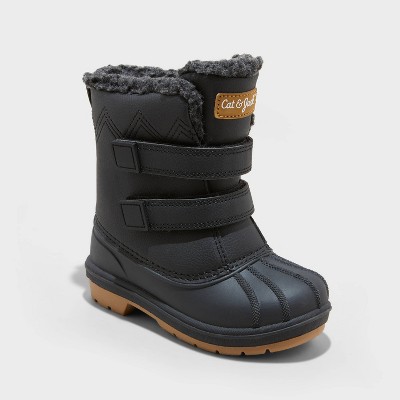 Toddler Cat Jack Faux Fur Hook-And-Loop Mid Calf Winter Boots Waterproof 15$