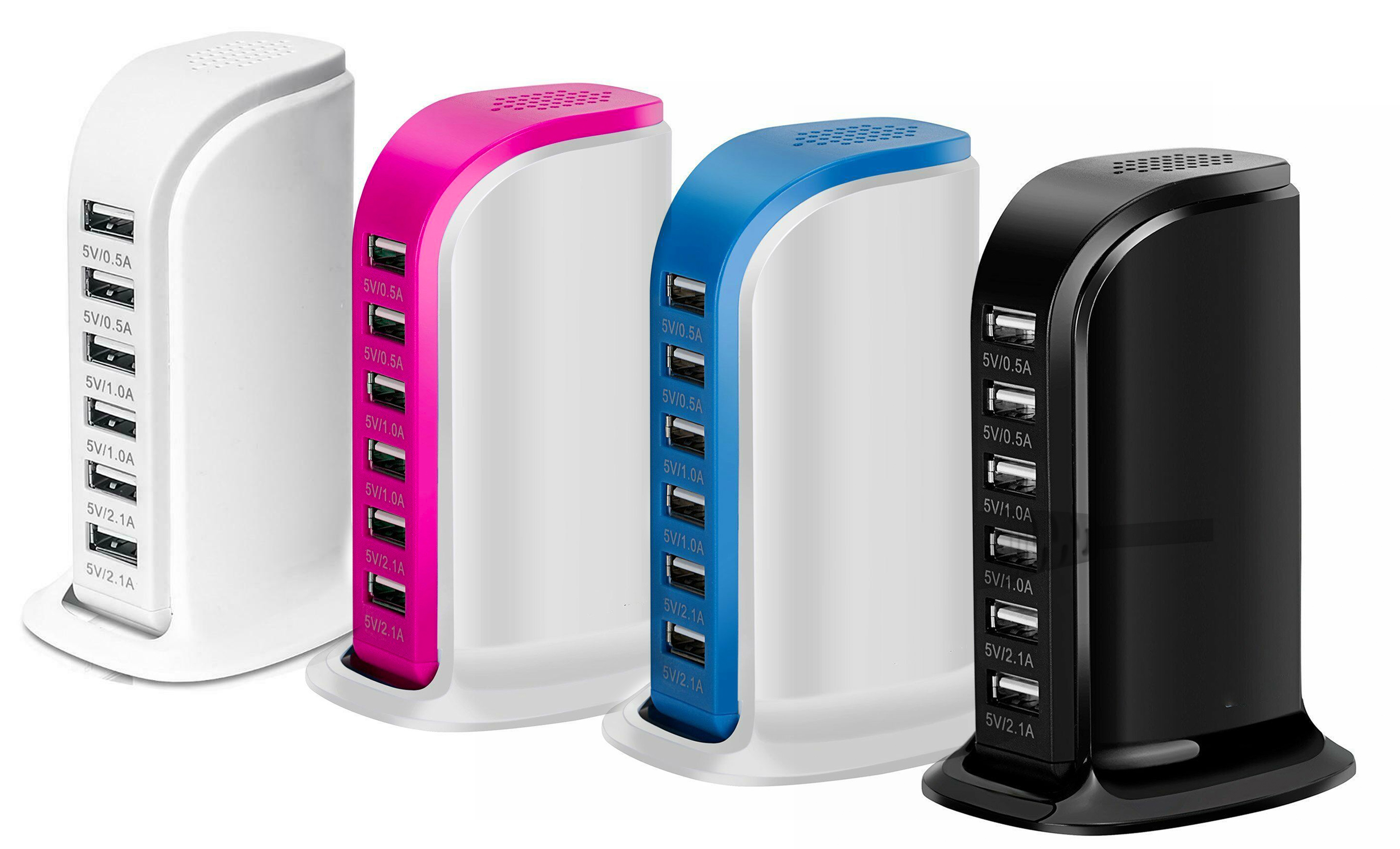30W Multi 6 Port USB Charger Rapid Charging Station Desktop Hub
