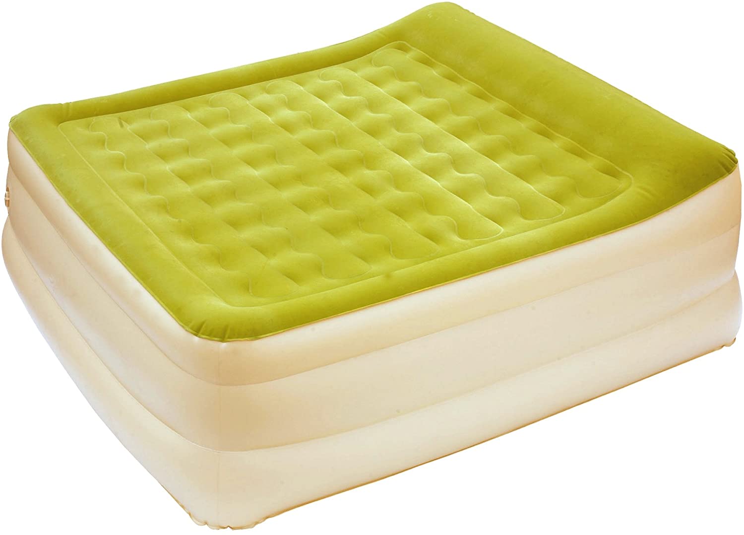 Majestic 19-Inch Remote Control High Kiwi Green Inflatable Air Bed, King