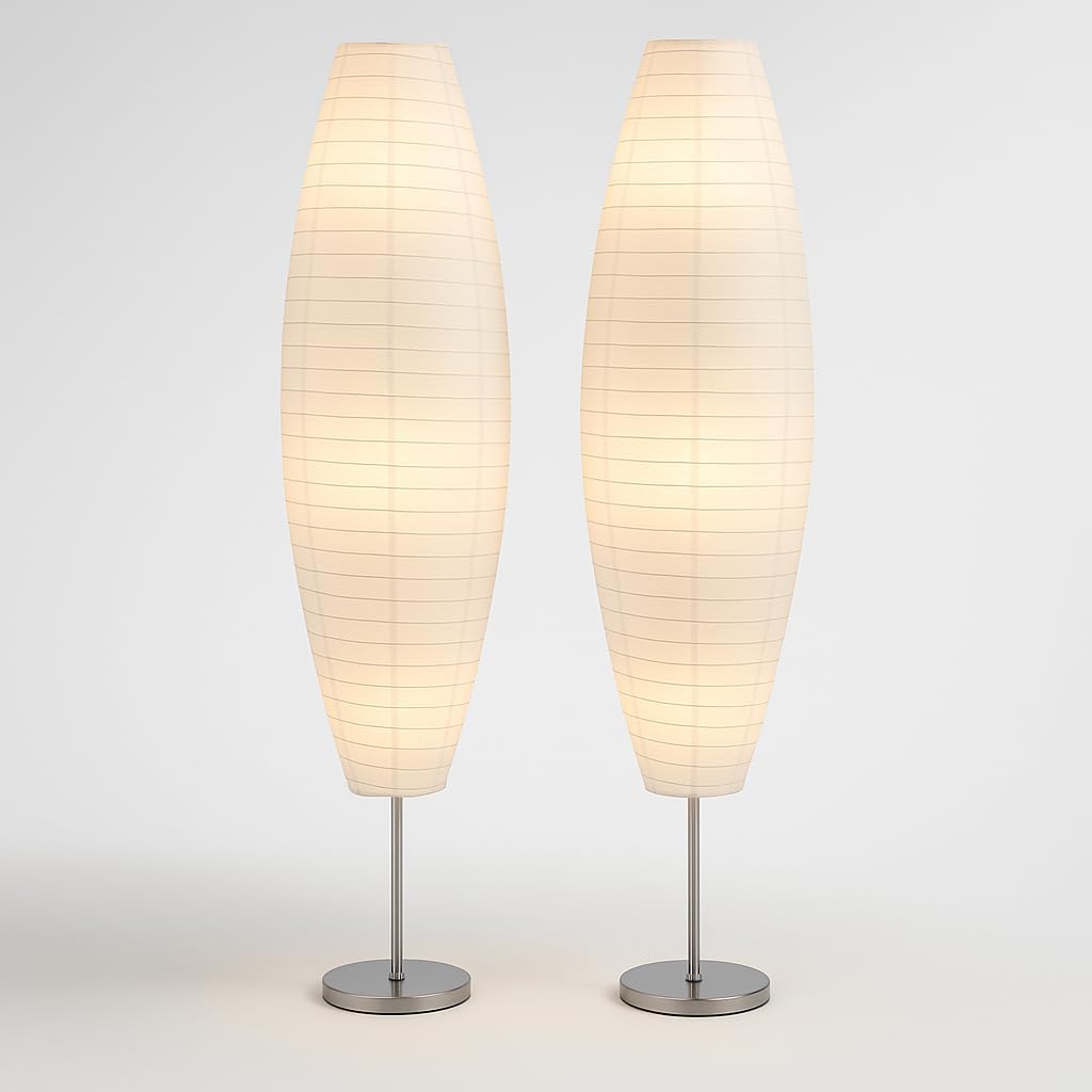 LIGHTACCENTS Diploma Paper Floor Lamp Set 59 Inches Tall (Set of 2)