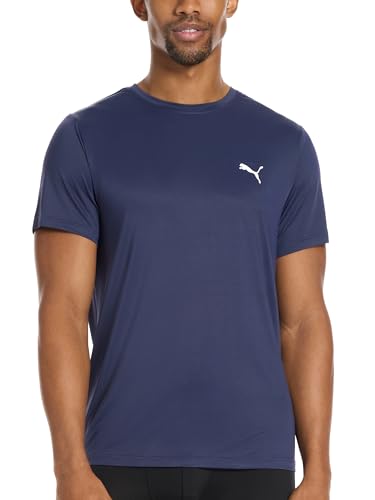 PUMA MEN'S 360 COOL MESH CREW NECK TEE SHIRT - SIZE: MEN S - NAVY - New