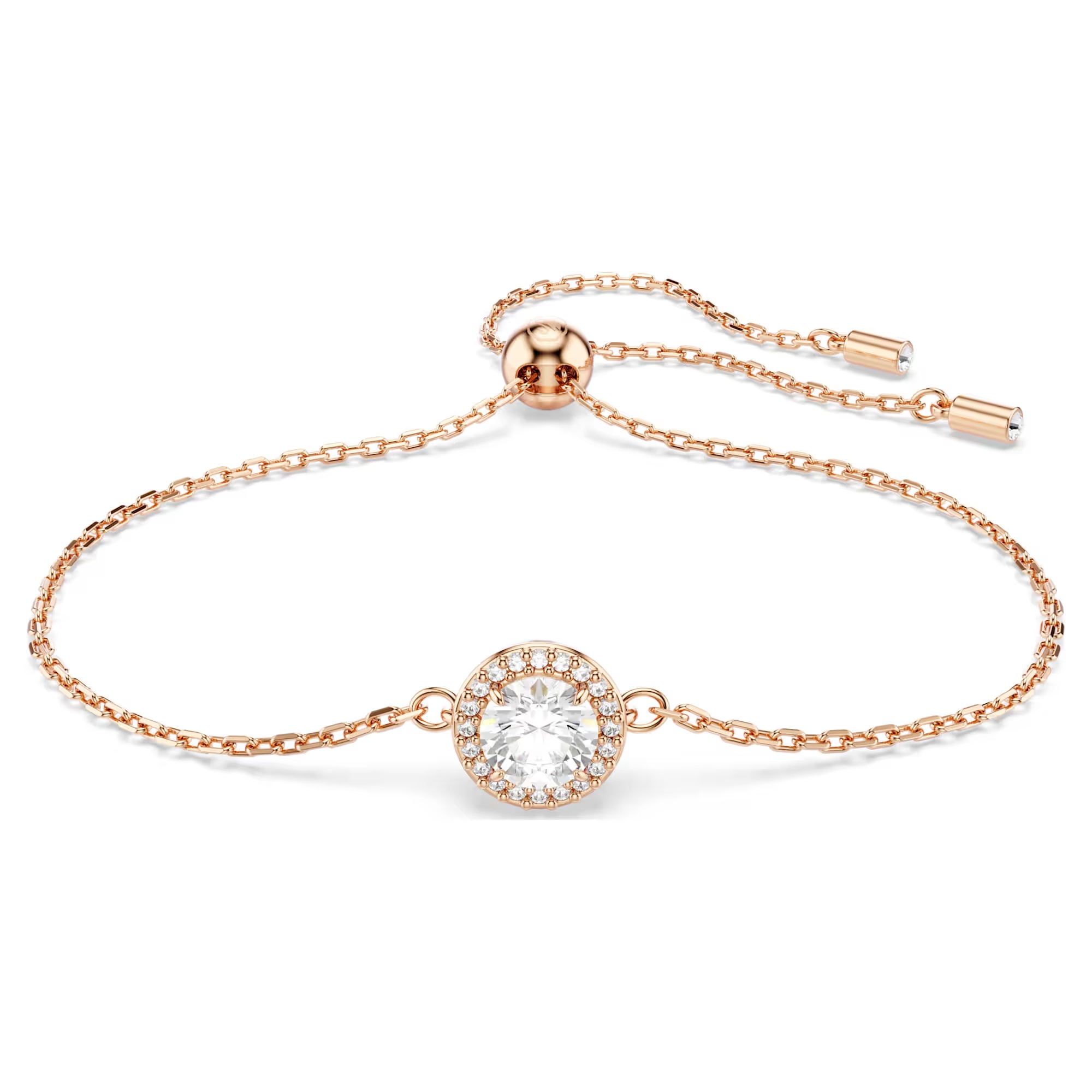 Swarovski Constella Round Cut Bracelet, Rose Gold Tone