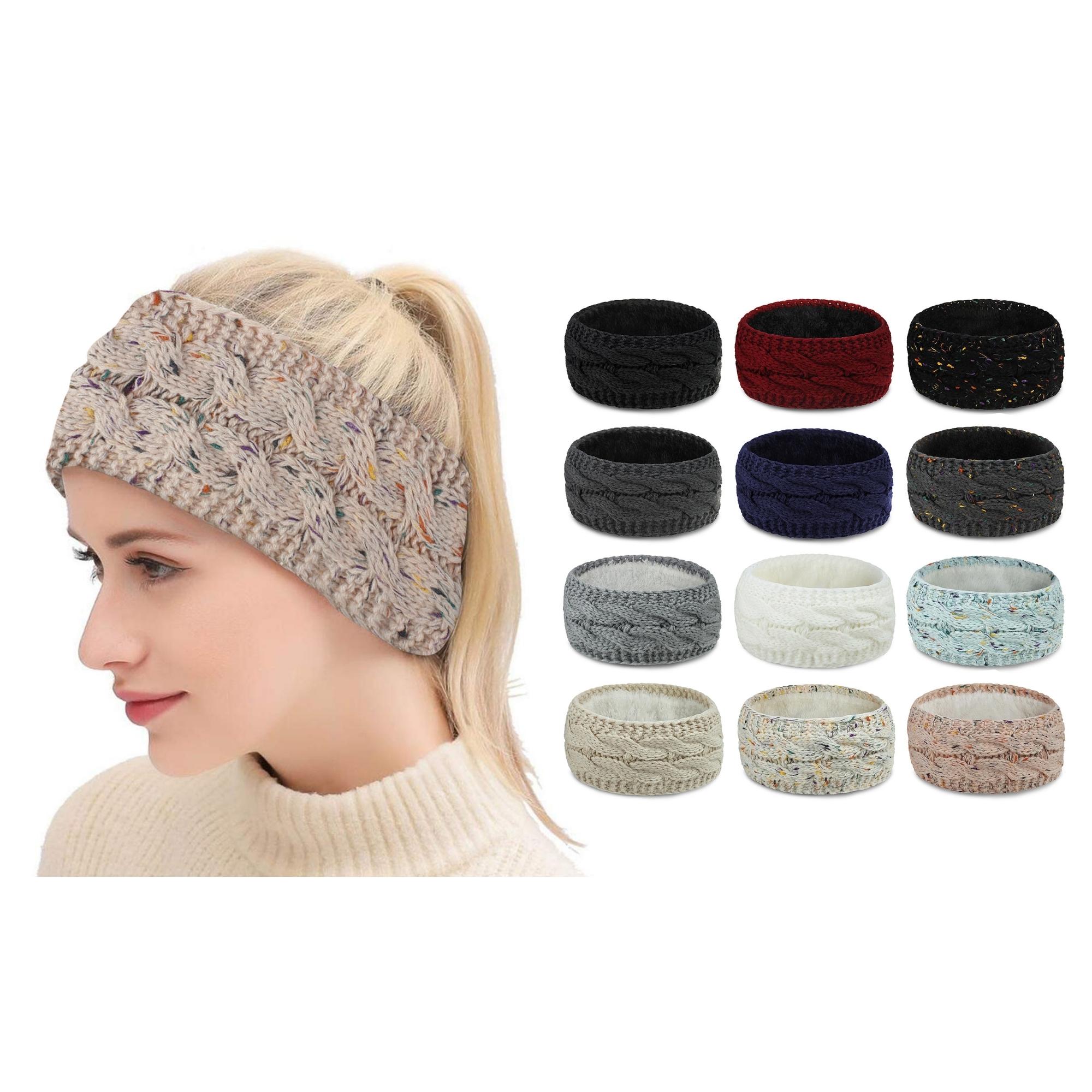 Women's Soft Winter Fleece-Lined Earband - 12 Colors