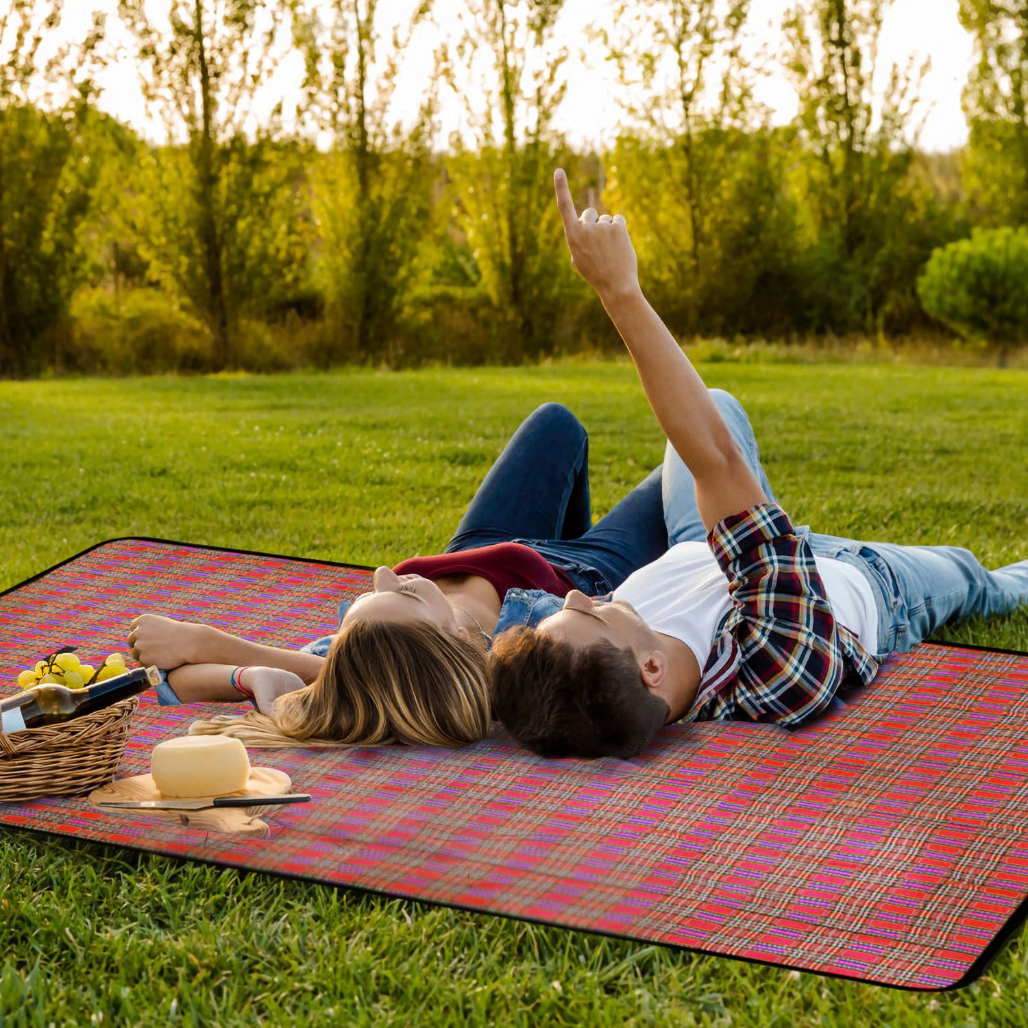 60" x 78" Waterproof Picnic Blanket Handy Mat
