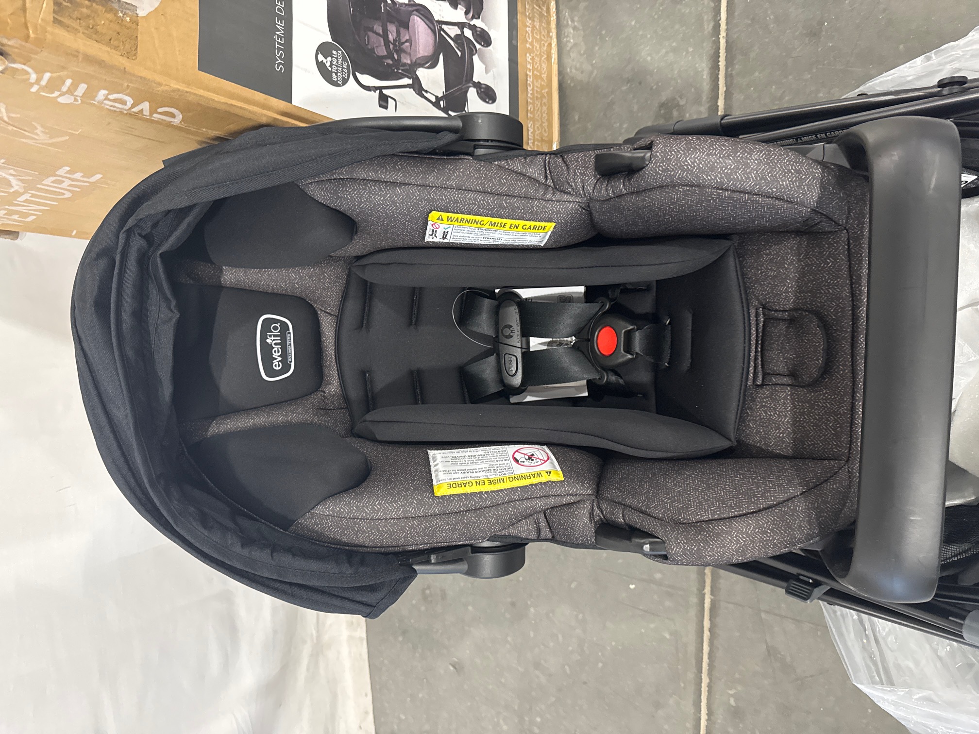 EVENFLO PIVOT MODULAR TRAVEL SYSTEM WITH LITEMAX INFANT CAR SEAT (Casual Gray)