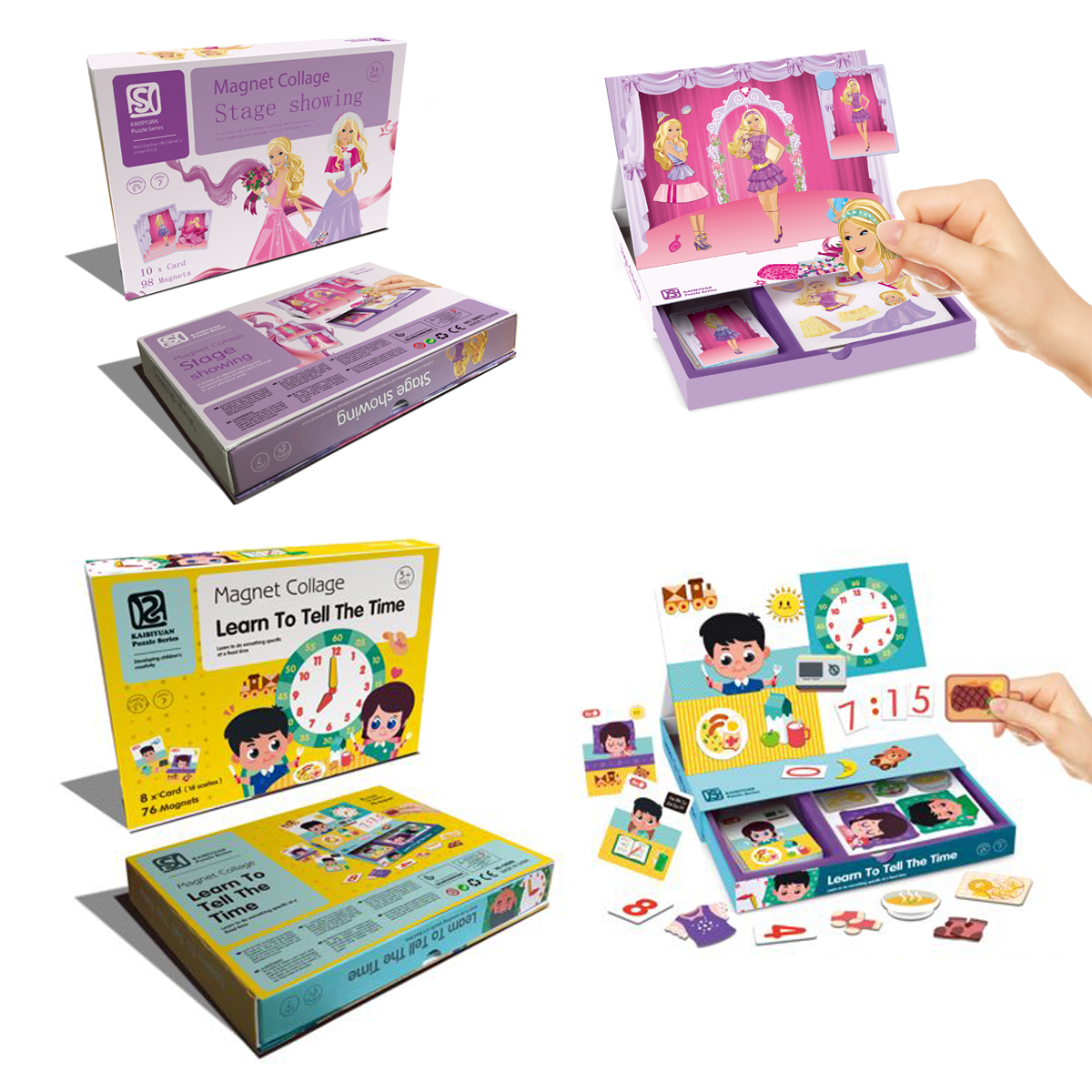 Zummy DIY Educational Kids Creative Magnetic COLLAGE Play Set
