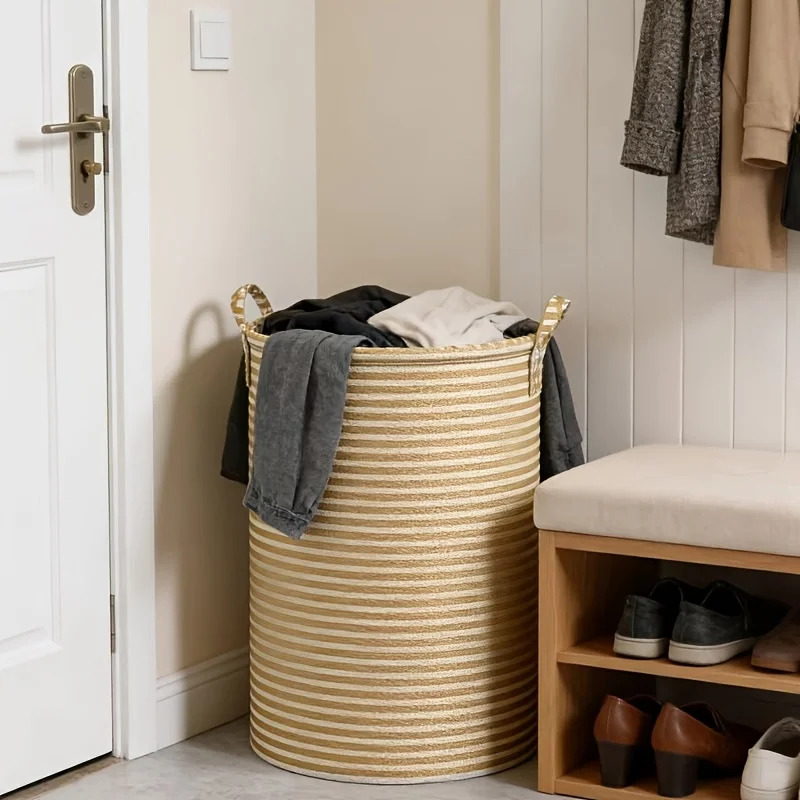 Oversized Foldable Laundry Hamper – Large Capacity Collapsible Clothes Basket with Handles