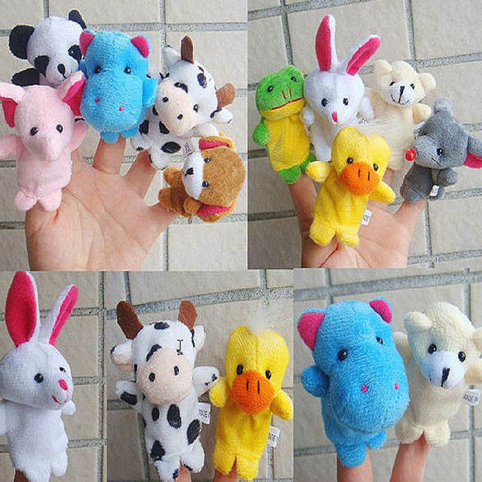 10pcs Animal Finger Puppet Plush Child Baby Early Education Toys 10pcs Animal Finger Puppet Plush Child Baby Early Education Toys