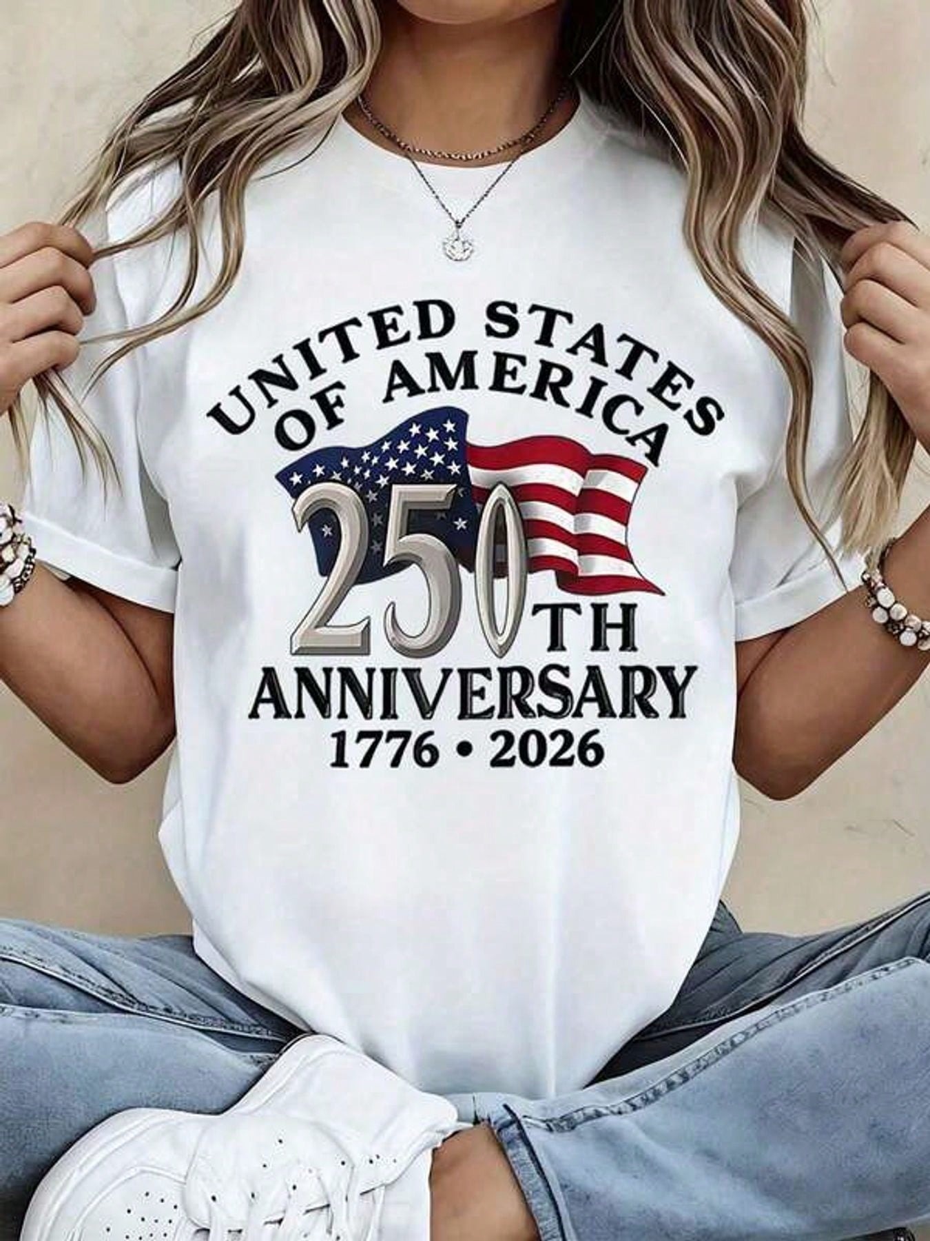 250 Anniversary USA Shirt Women 4th of July Shirts 1776-2026 250th Birthday T-Shirt Patriotic Shirts Tops