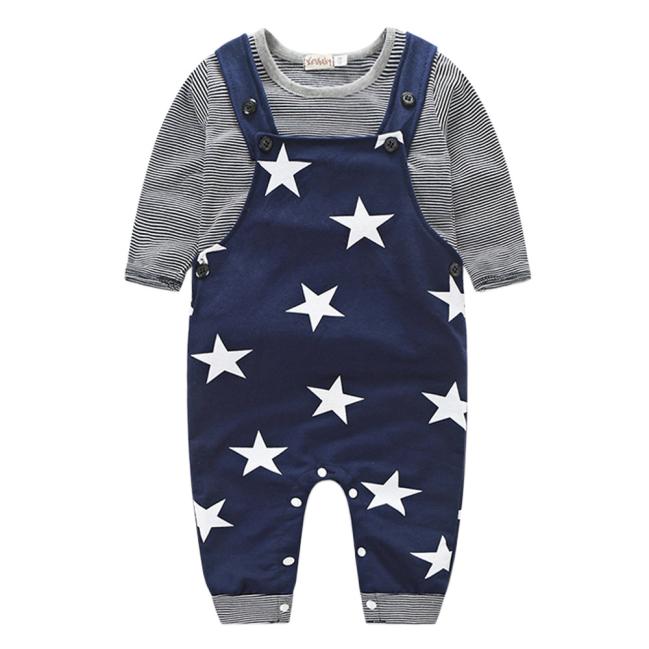 Baby Boys Stripe Overall Outfit Baby Boys Stripe Overall Outfit