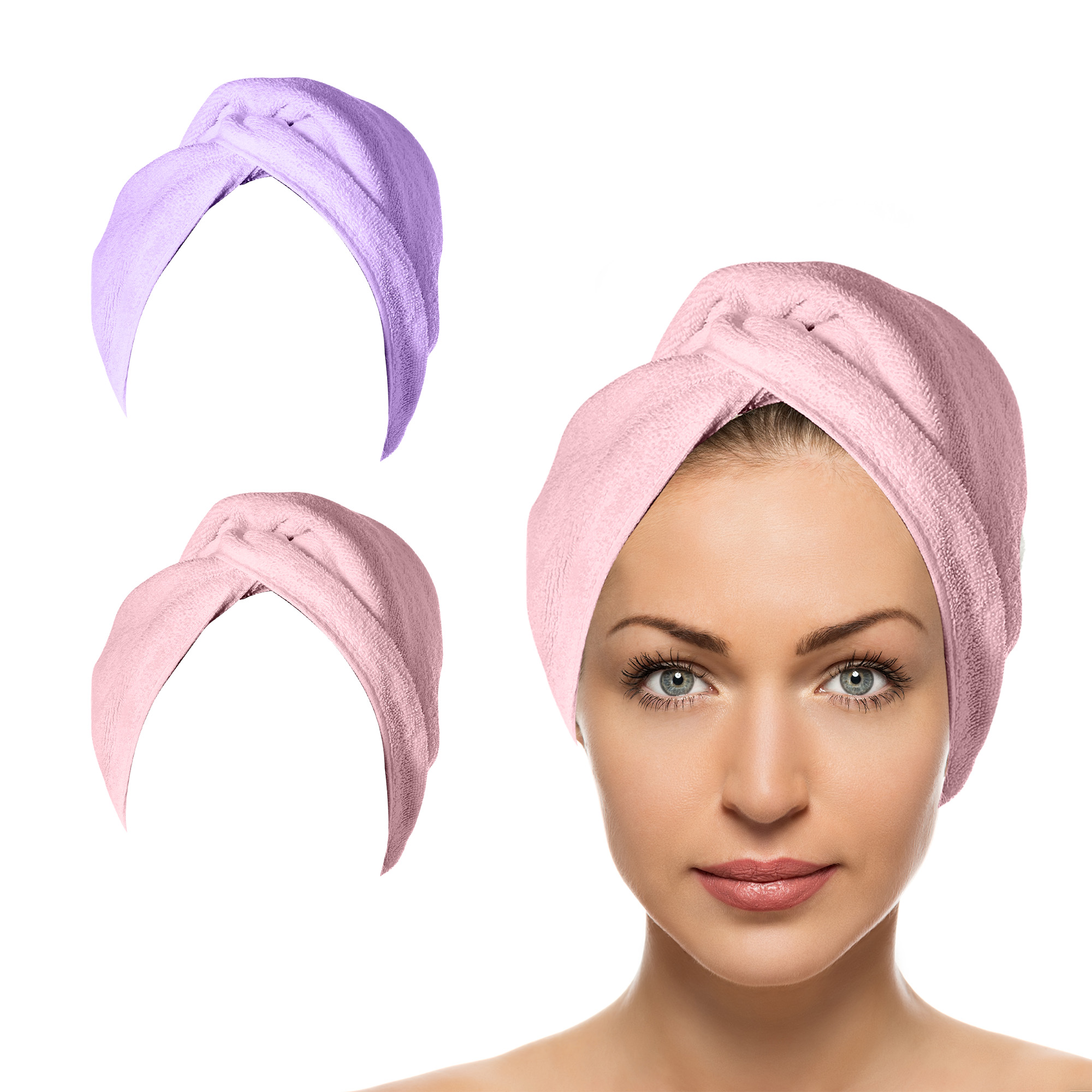 2 Pack Quick Drying Hair Towel Wraps