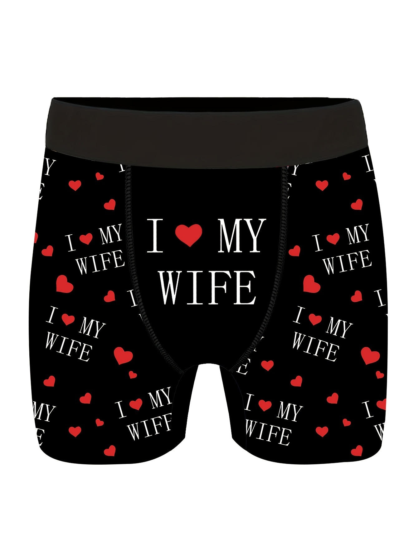 Men's Boxer Briefs I Love My Wife Pattern