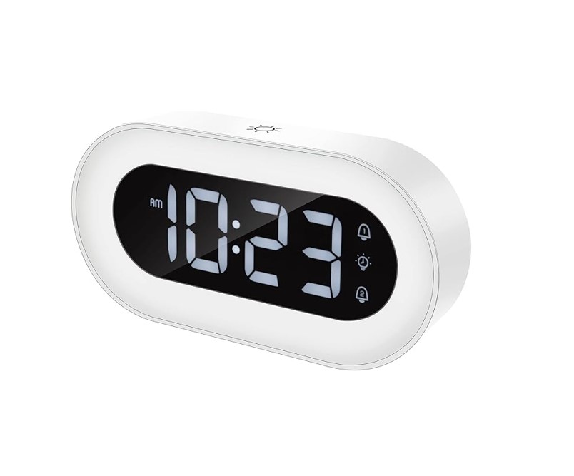 LED Digital Alarm Clock with Night Light – Dual Alarm – Dimmer – Adjustable Alarms
