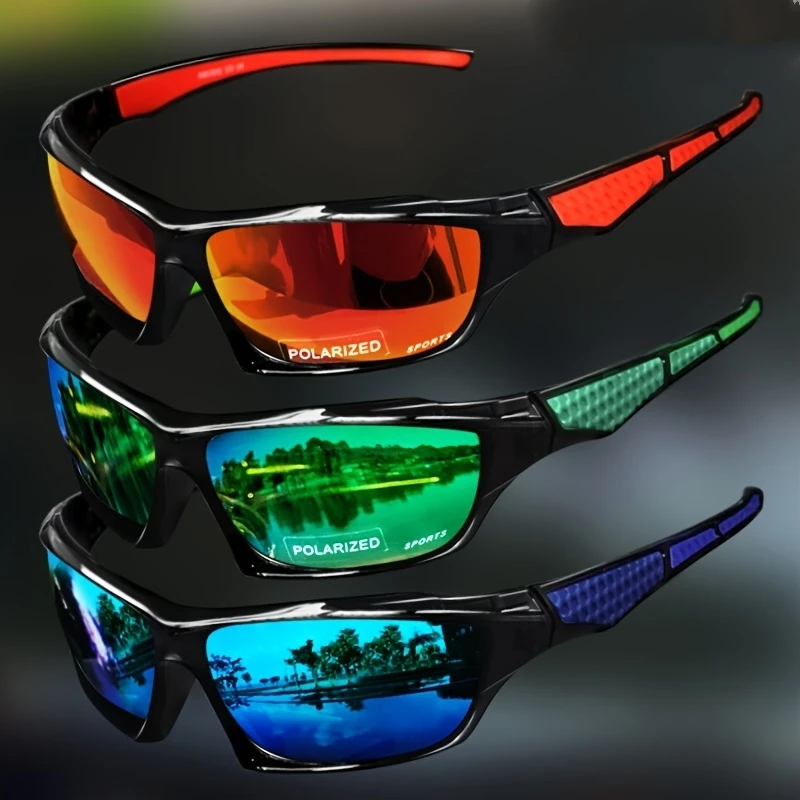 3-Pack Unisex Sports Polarized Sunglasses