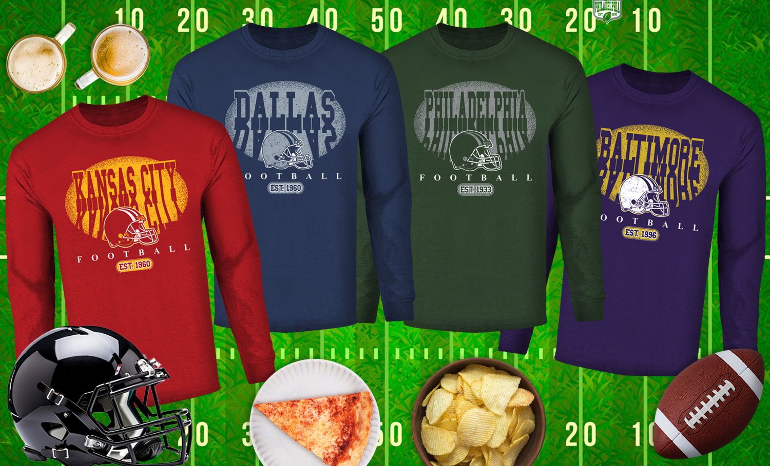 Men Football Shadow Long Sleeve Shirt
