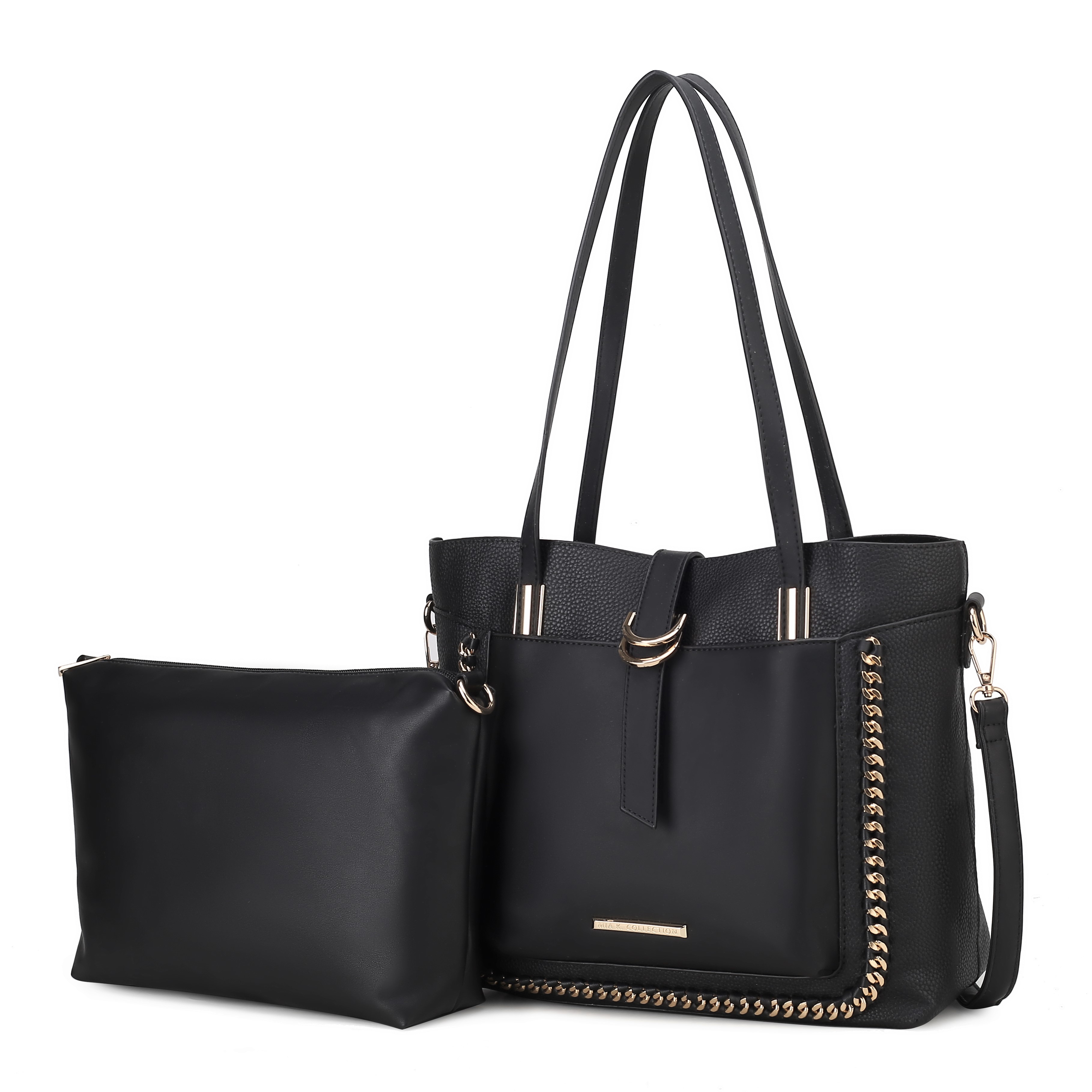 MKF Collection Raya Vegan Leather Women’s Shoulder Bag by Mia K with Crossbody Pouch – 2 PCS