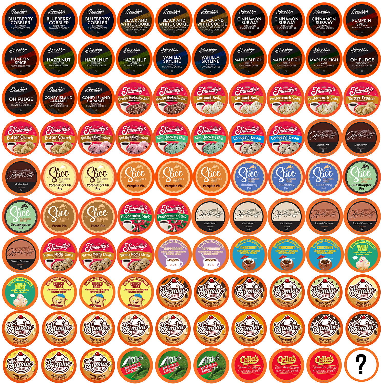 Two Rivers Flavored Coffee Pods Variety Sampler Pack for Keurig K-Cup Makers, 100 count