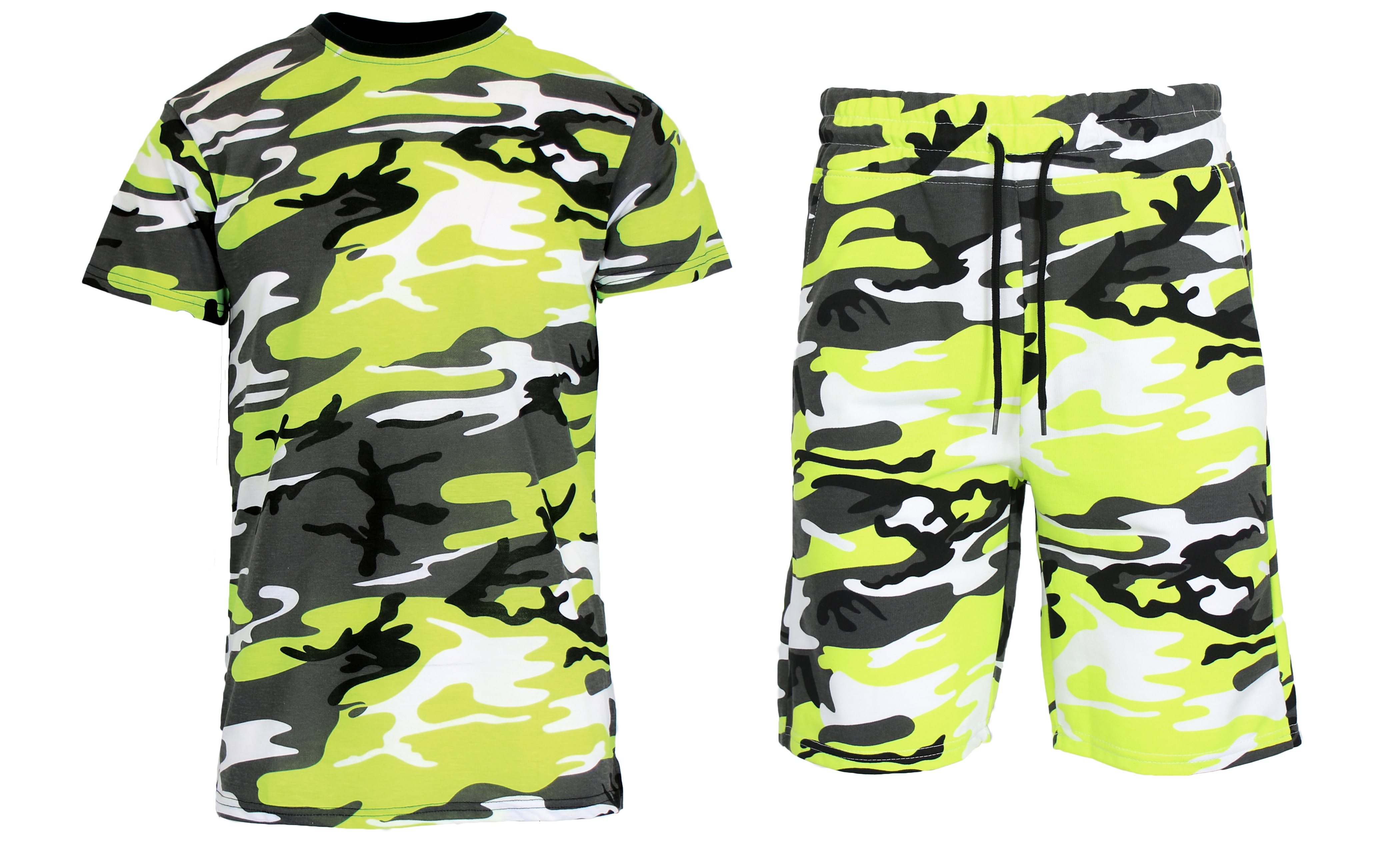 [COSYHARU公式] Camo Short Sleeve Tee 2color Men's 2-Piece Camo Short Sleeve Tee & Shorts Set (Sizes, S
