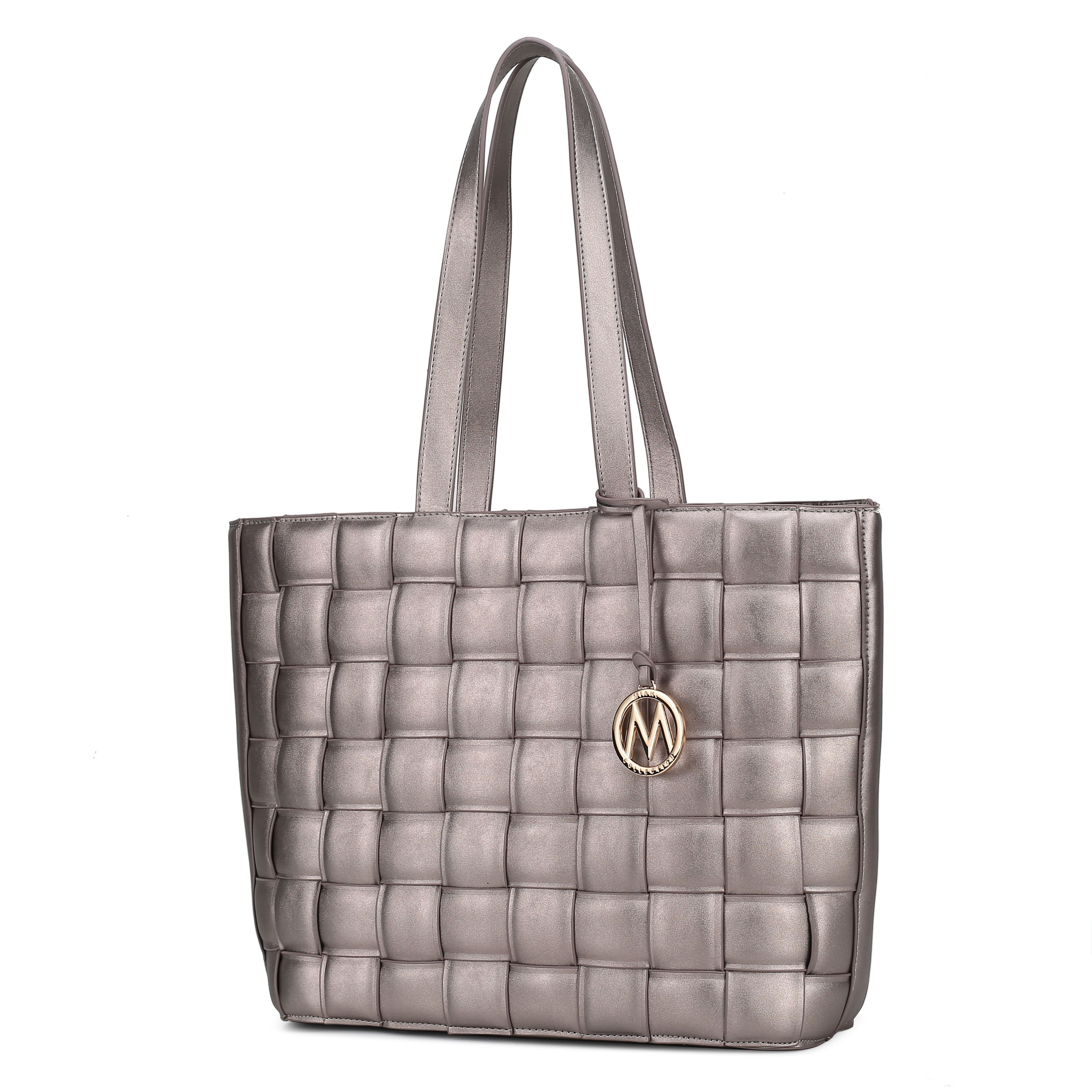 MKF Collection Rowan Woven Vegan Leather Women’s Tote Bag by Mia K