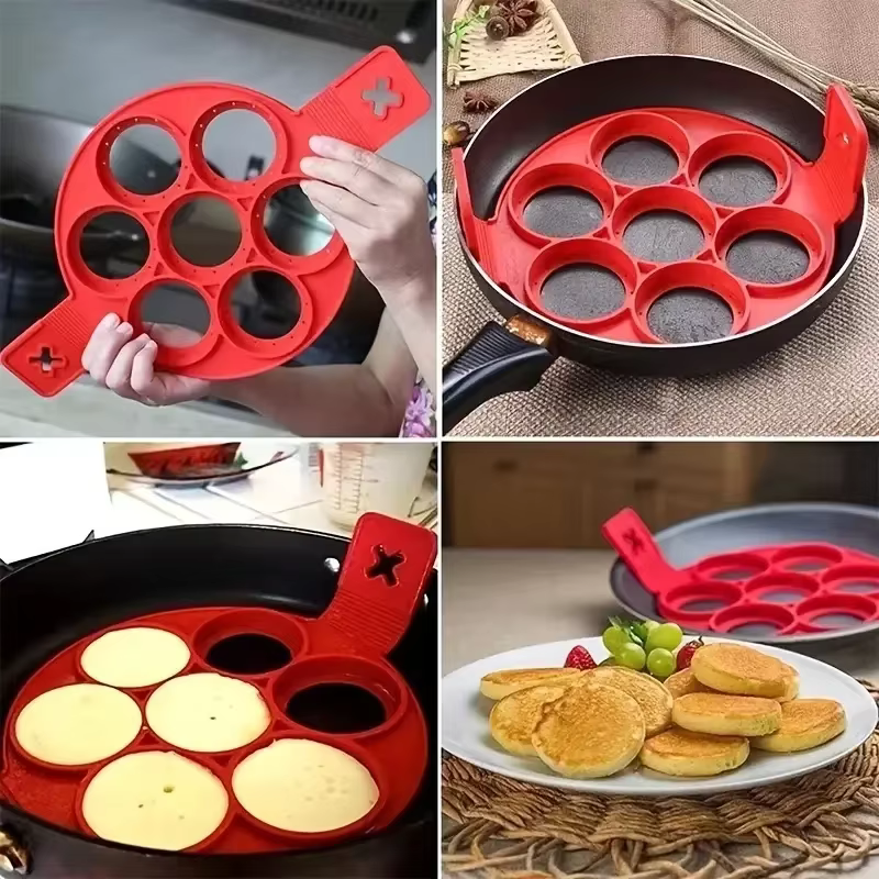 Silicone Non-Stick Pot 7-Hole Baking Mold Food-Grade
