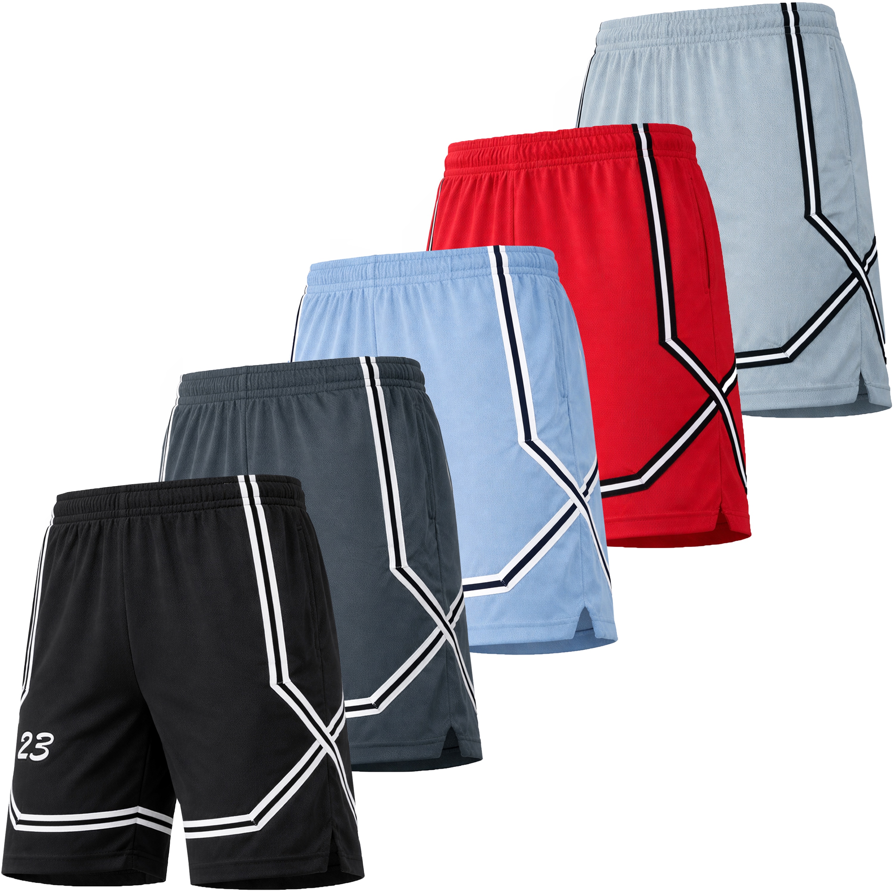 Men's Lightweight Mesh Shorts Moisture Wicking Athletic Gym Running Shorts with Pockets (S-3XL)