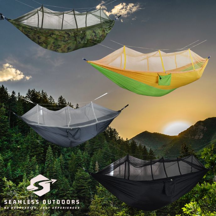 Portable Camping Hammock with Mosquito Net