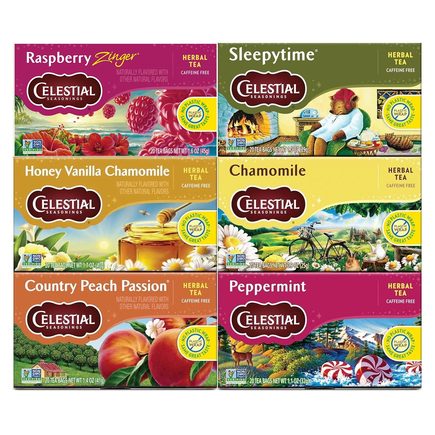 Celestial Seasonings Herbal Tea Variety Packs
