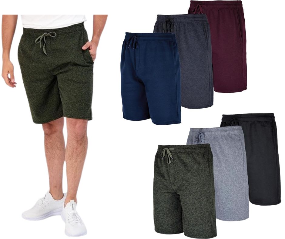 3-Pack: Men's Fleece Lounge Shorts With Pockets (S-5XL)