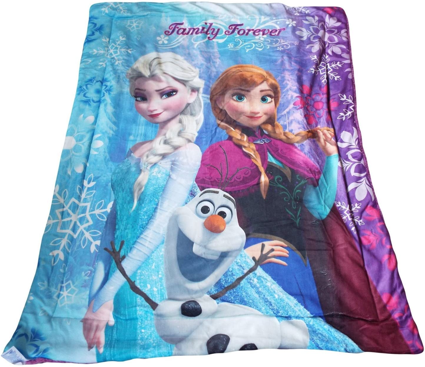 Disney Frozen Olaf Anna Elsa Baby Blanket 42 X 53 Inches
