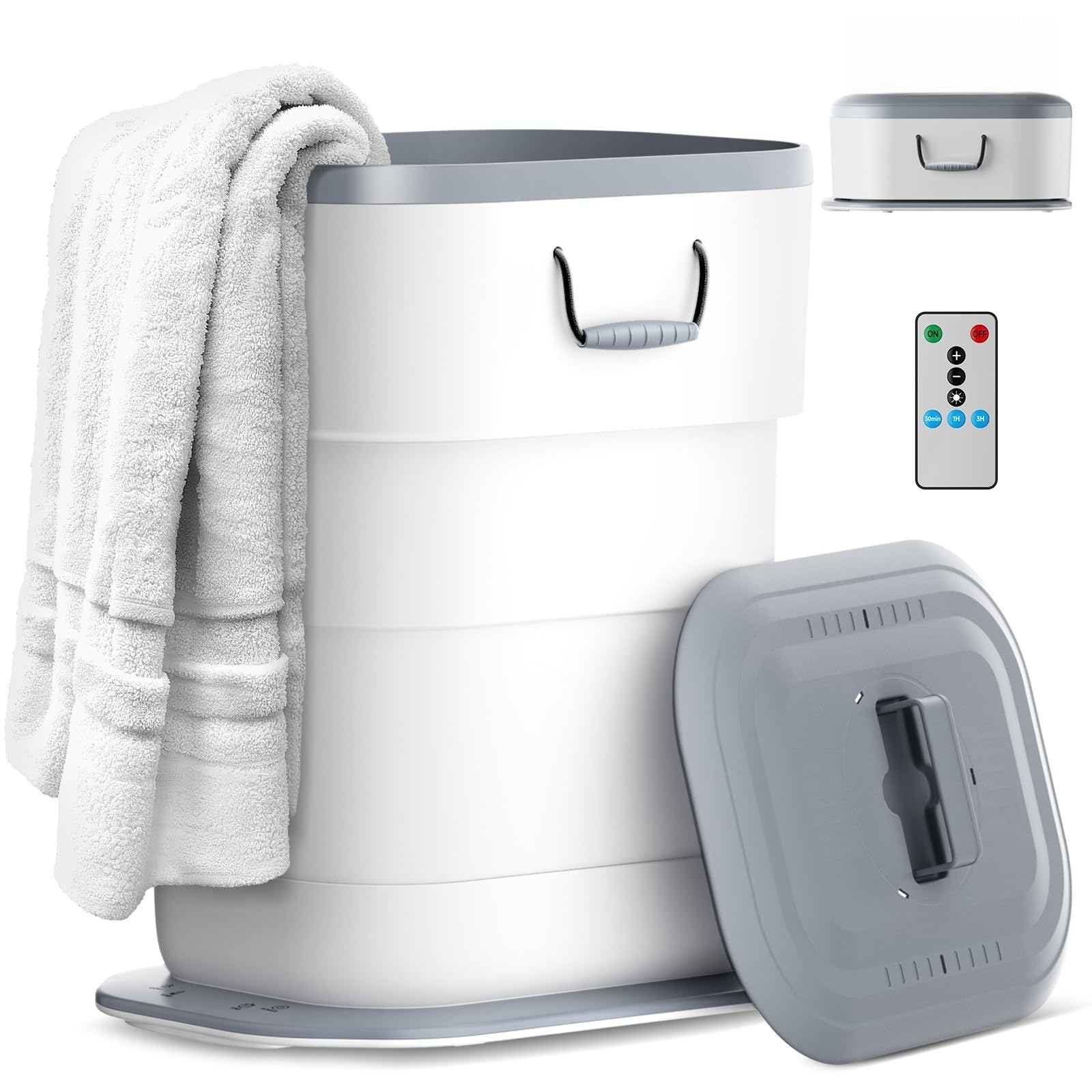 GENERIC FOLDABLE HEATED TOWEL WARMERS BUCKET ZC-202-WHITE - WHITE